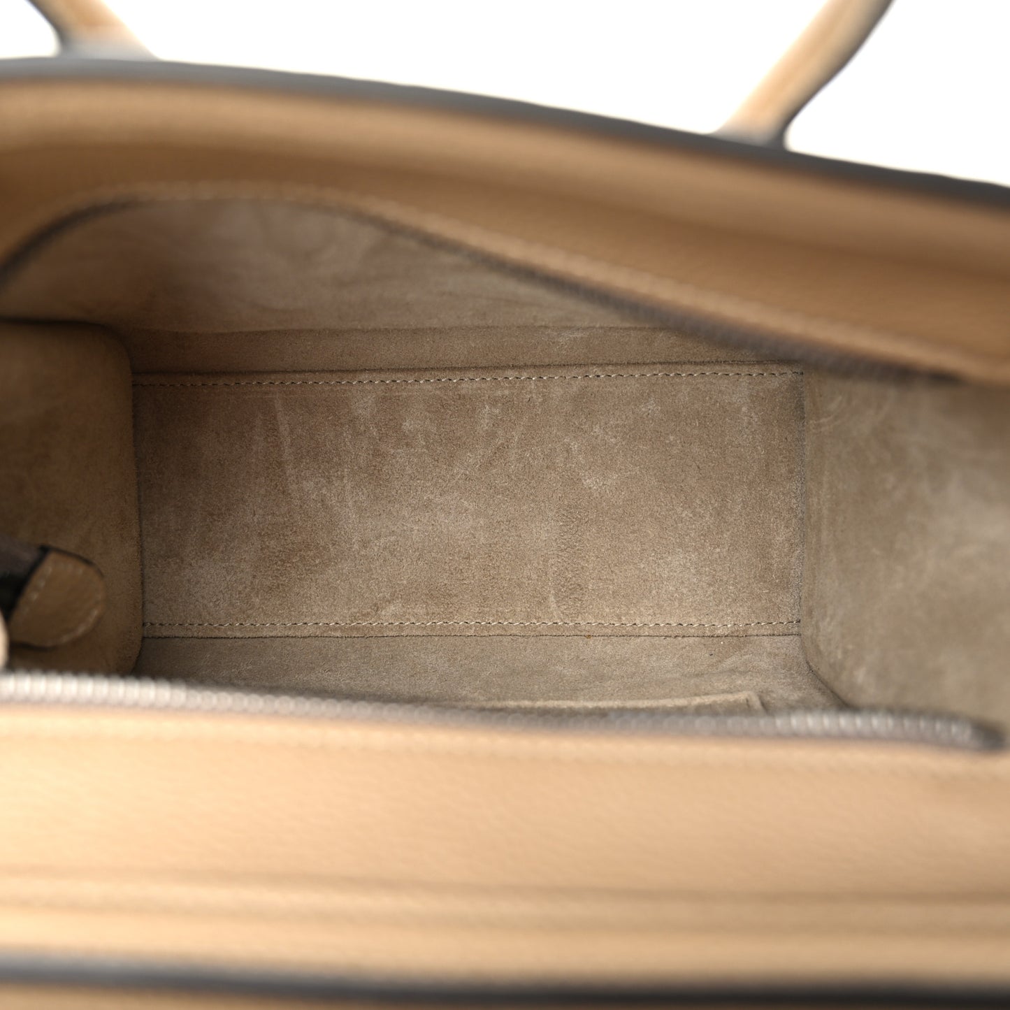 Drummed Calfskin Nano Luggage Dune
