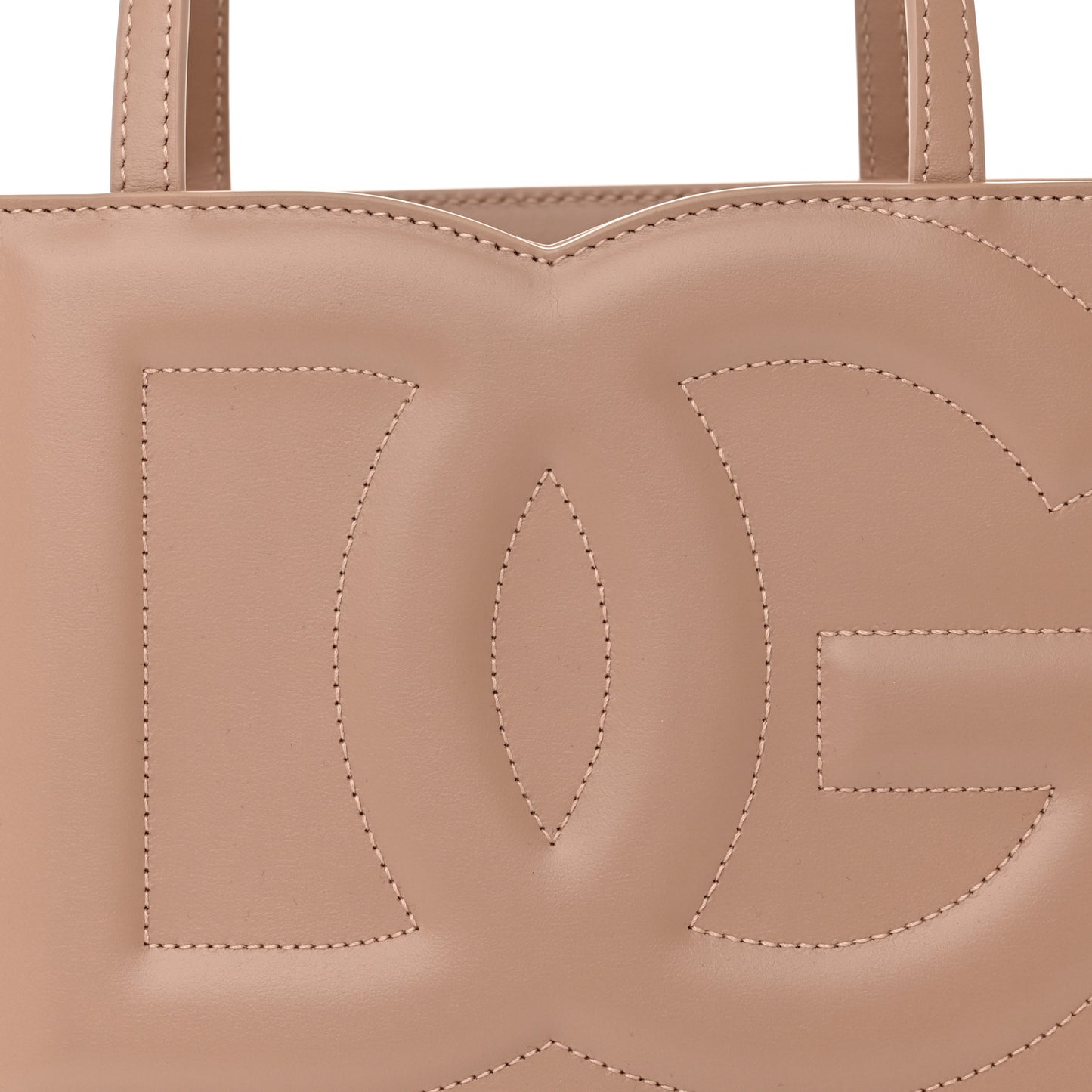 Calfskin Small DG Logo Shopper Tote Cipria