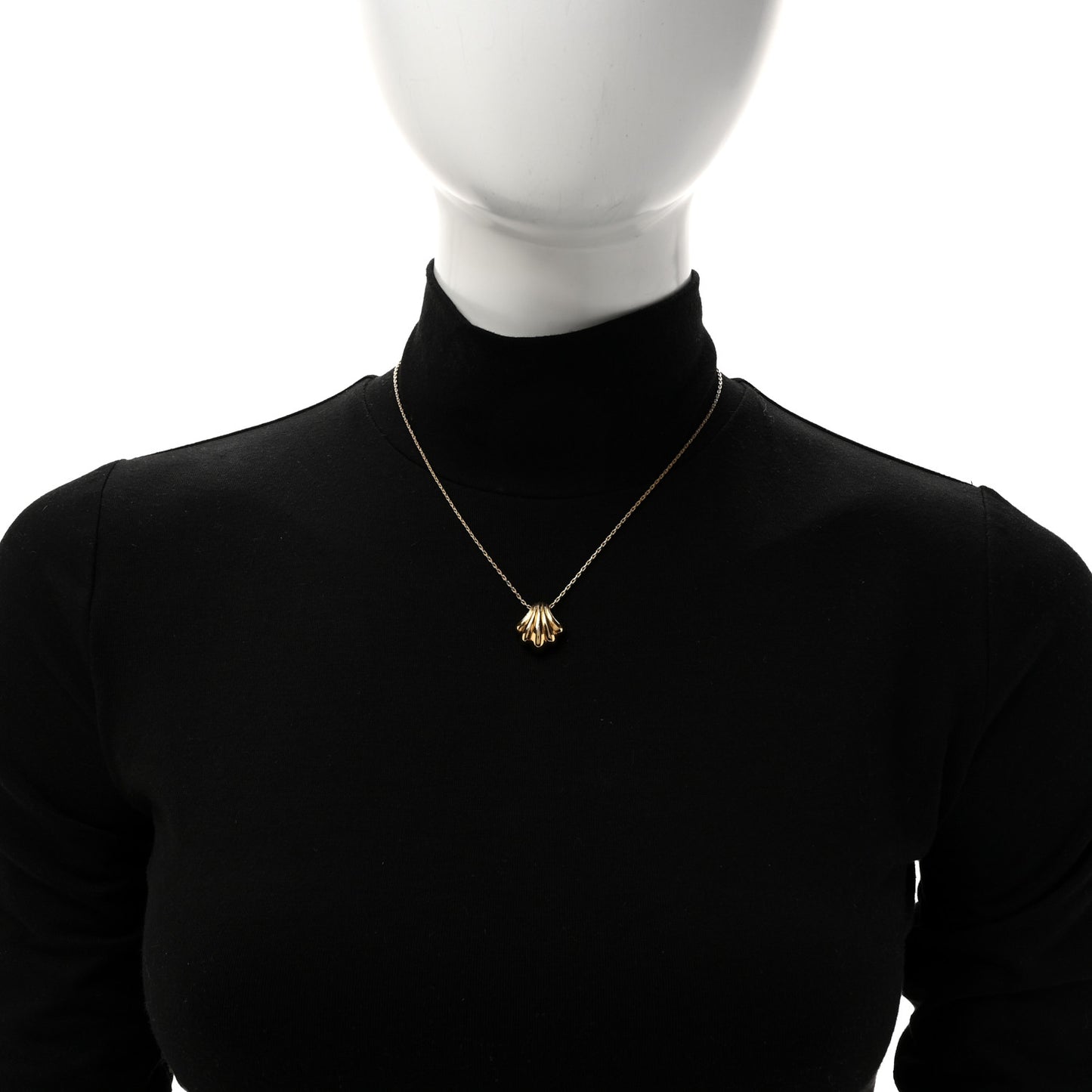 Metal Shell Necklace Gold