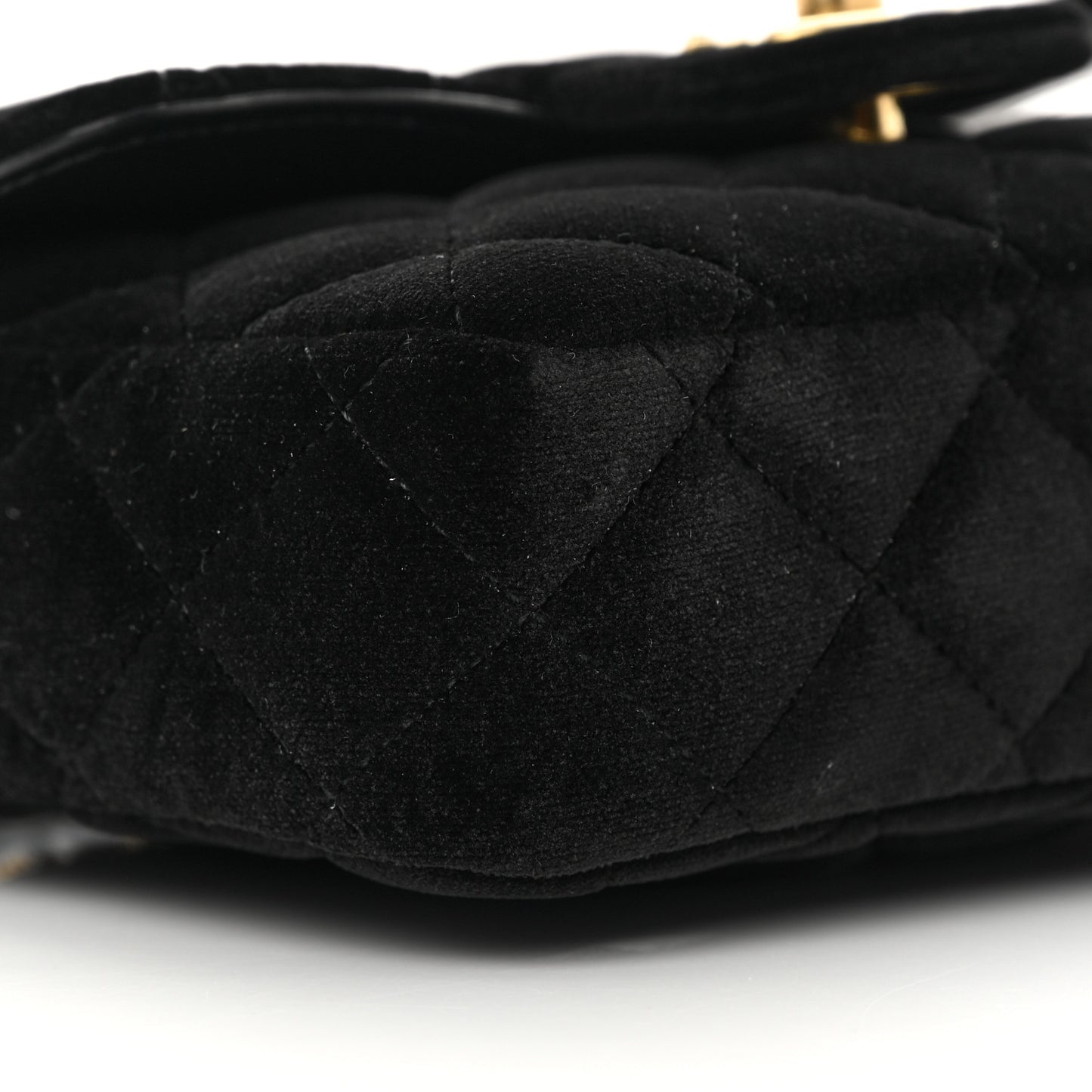 Velvet Enamel Mini Flap Black