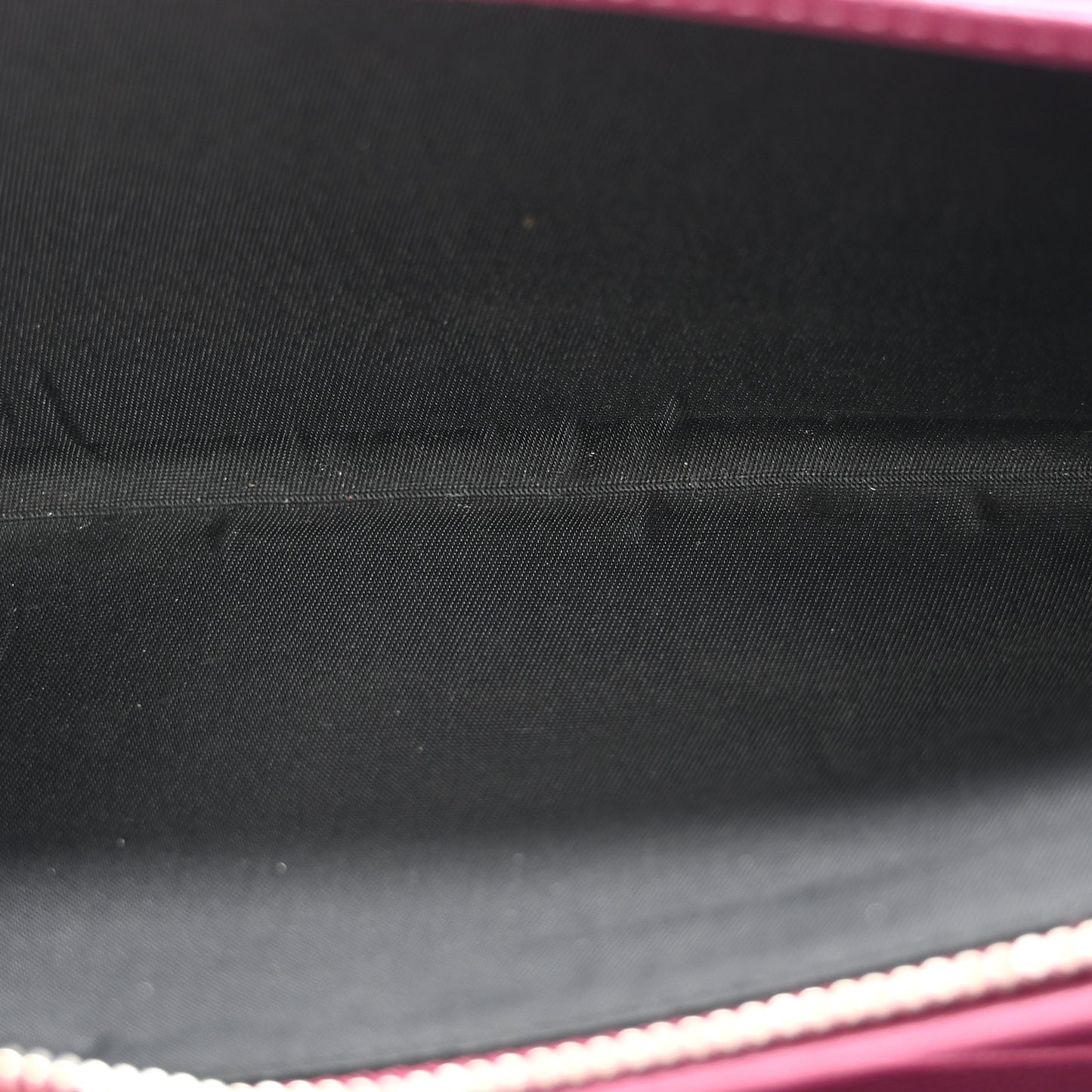 Patent Cannage Lady Dior Rendezvous Wallet On Chain Fuchsia