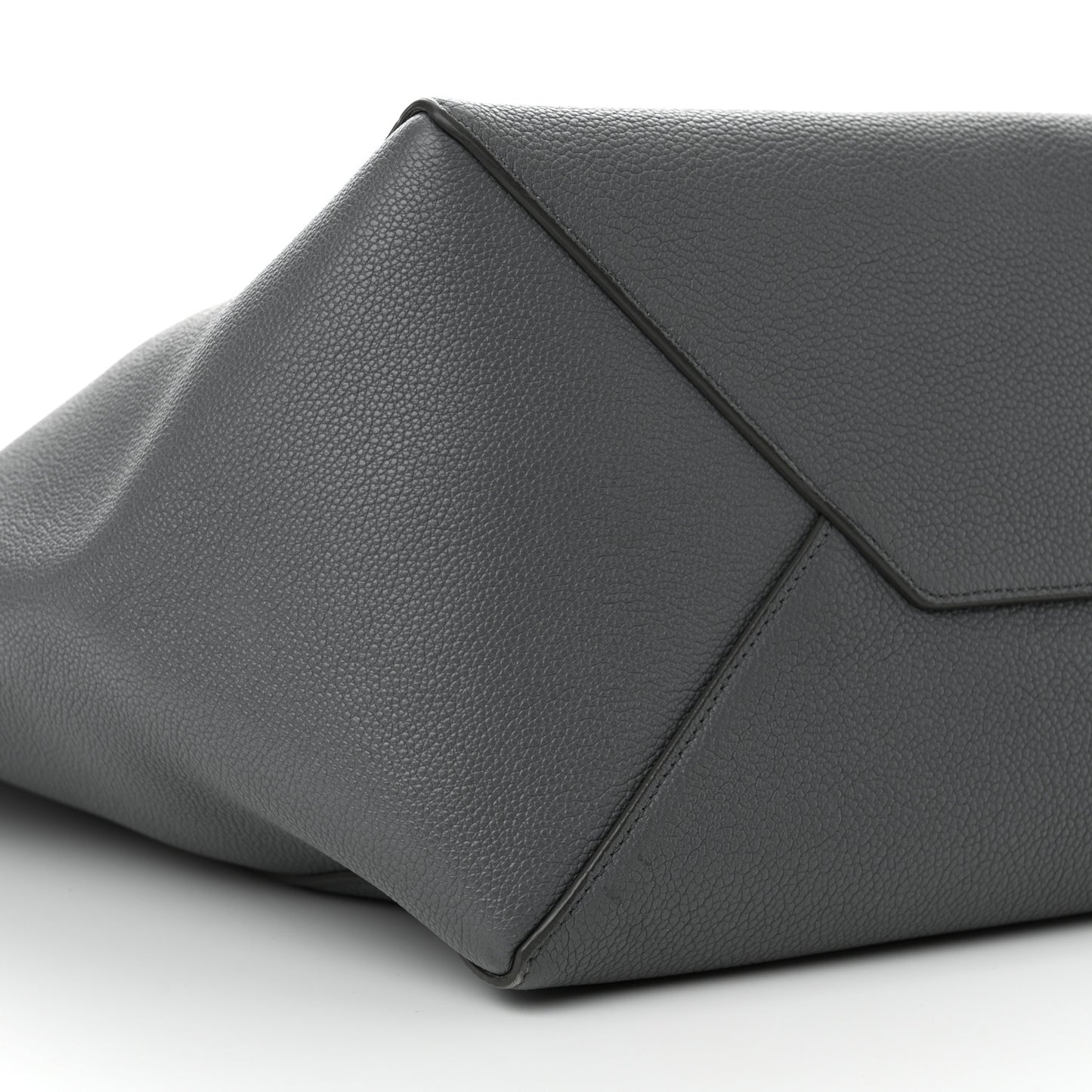 Soft Grained Calfskin Small Belt Cabas Phantom Medium Grey