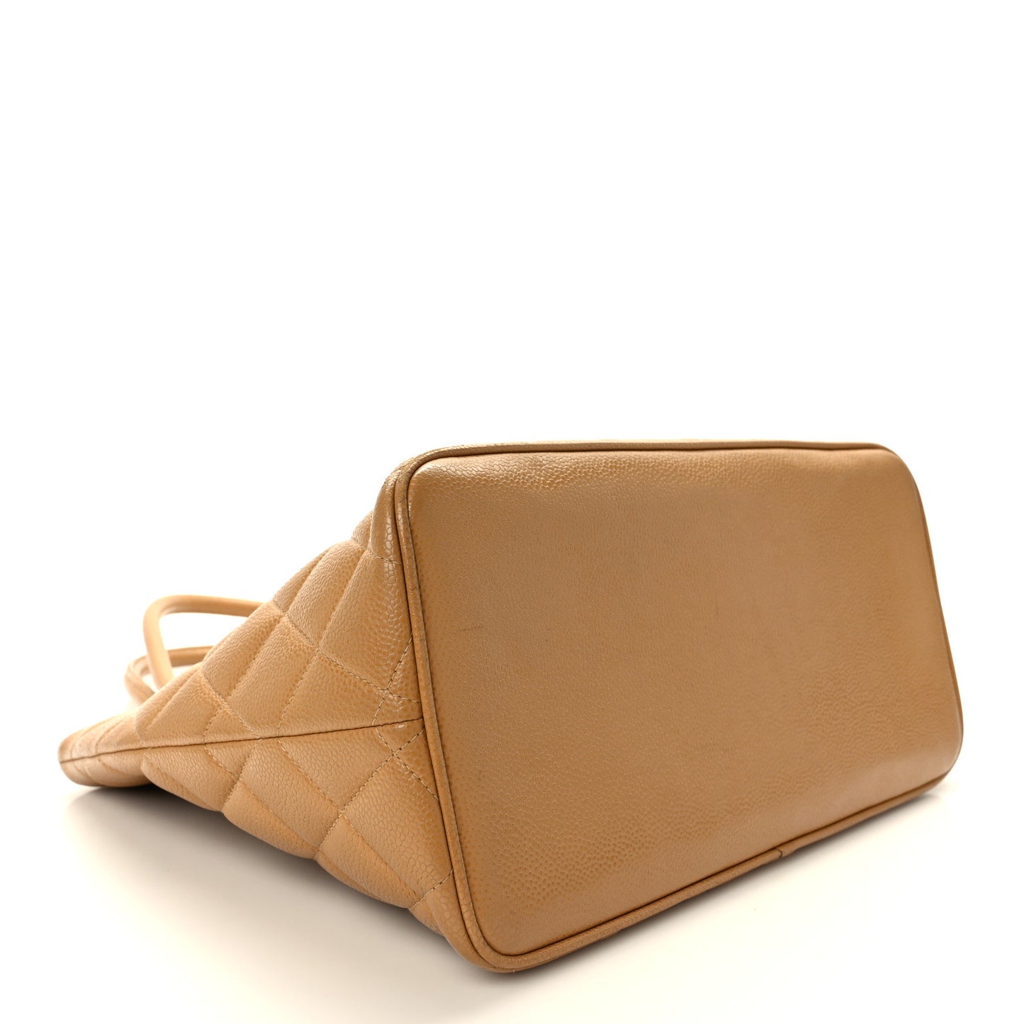Caviar Quilted Medallion Tote Beige