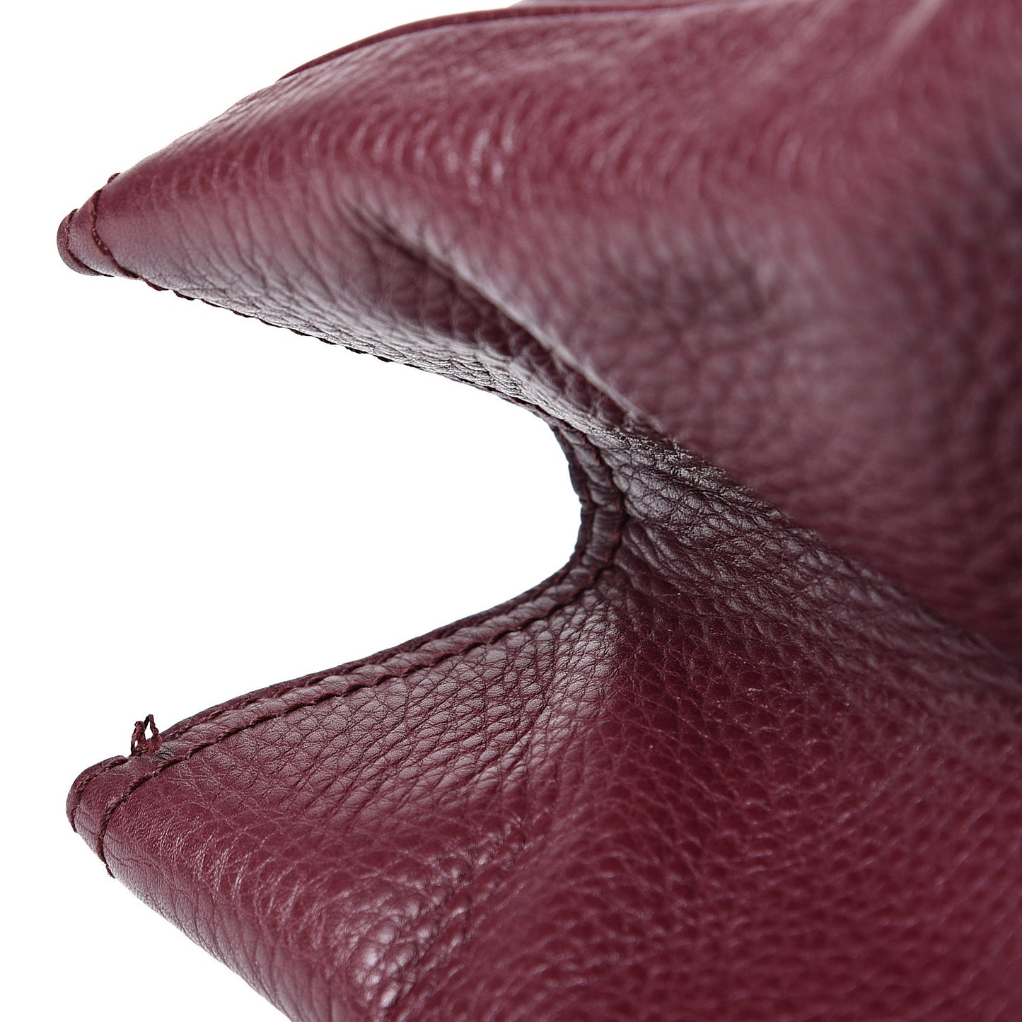 Calfskin Large Bamboo Shopper Tote Burgundy