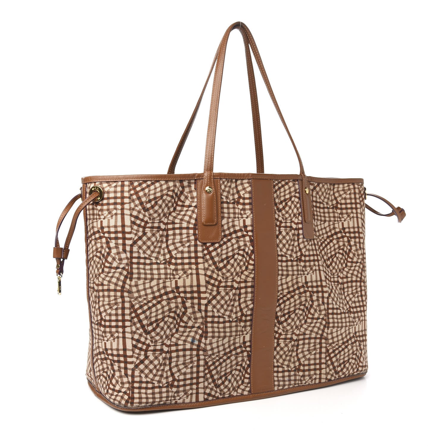 MCM Visetos Large Liz Reversible Shopper Tote Cognac 4 of 16