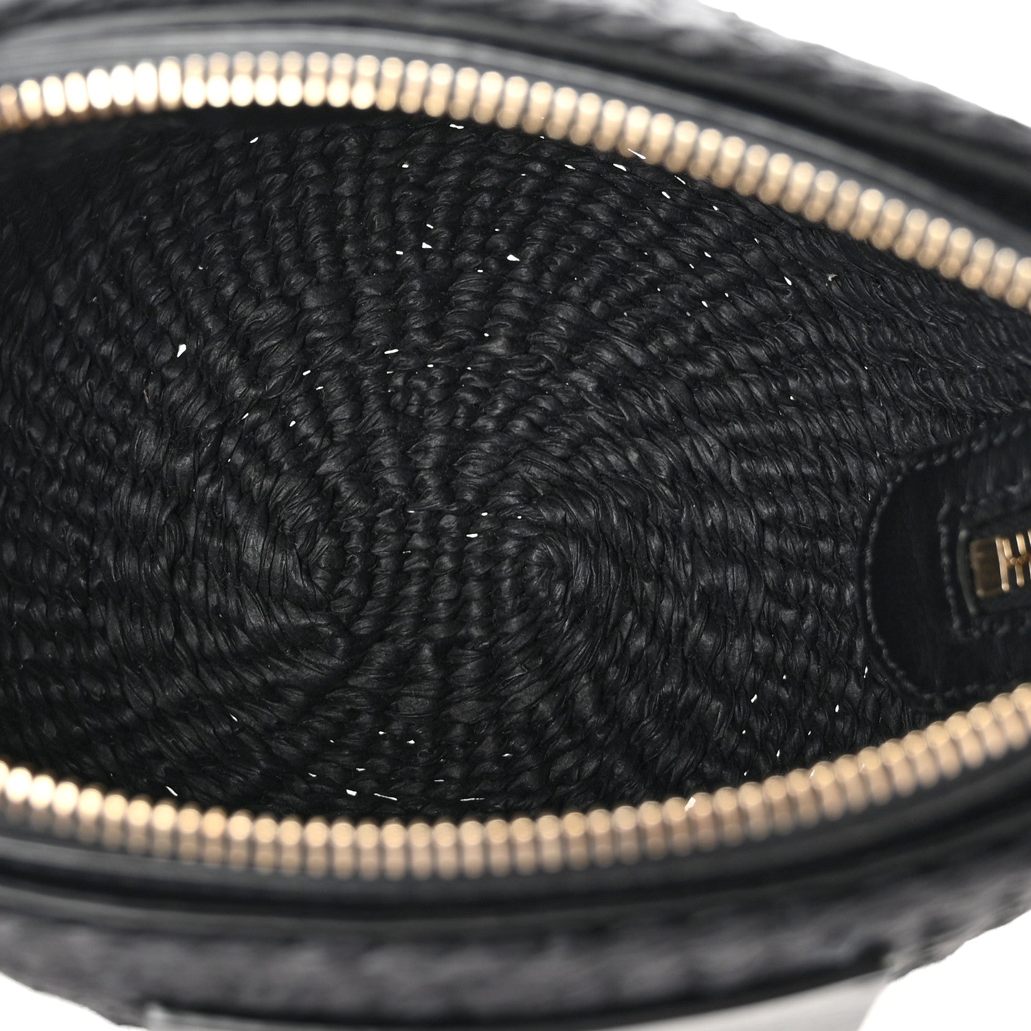 Chloe X MIFUKO Raffia Calfskin Mini Chain Basket Black 5 of 9