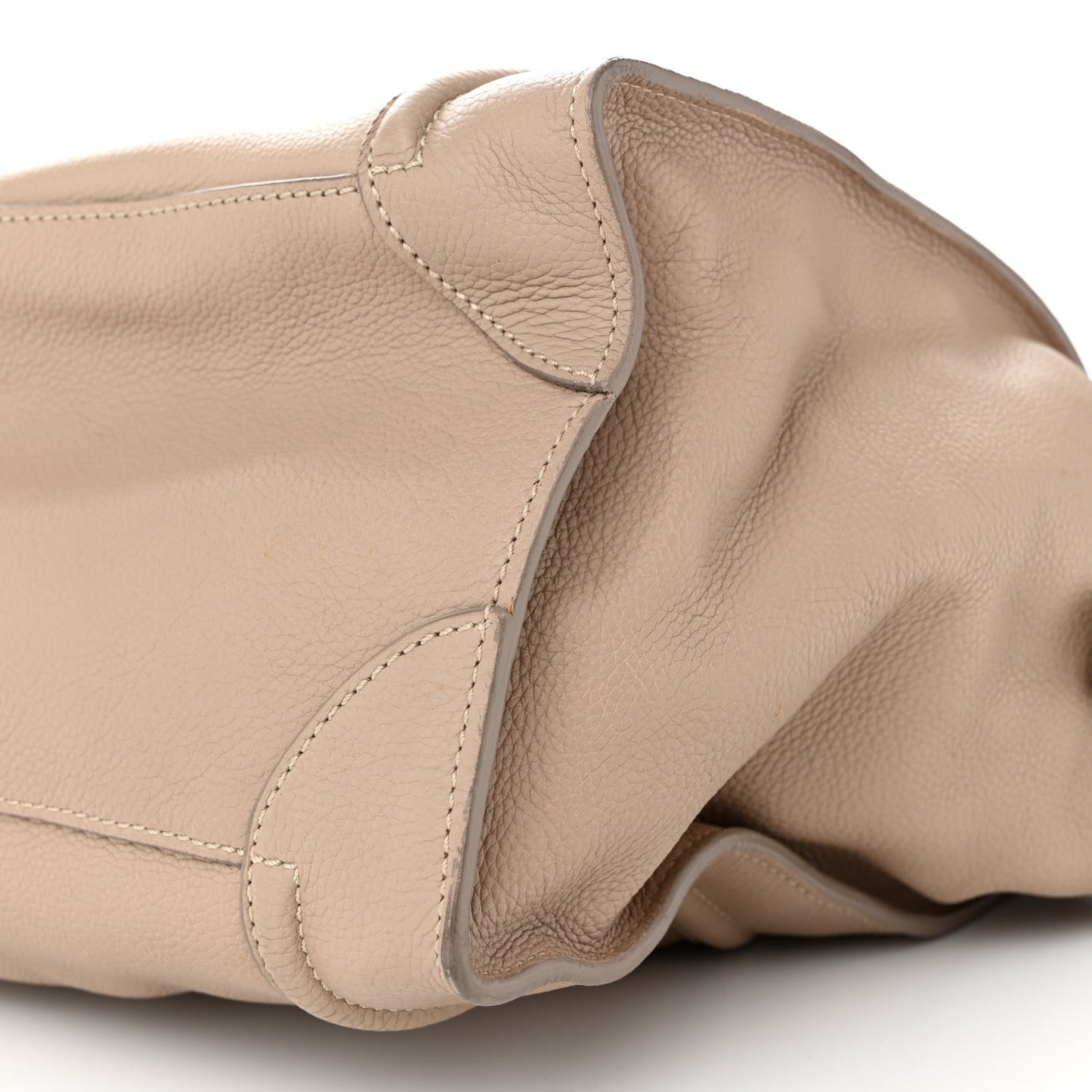 Drummed Calfskin Mini Luggage Dune