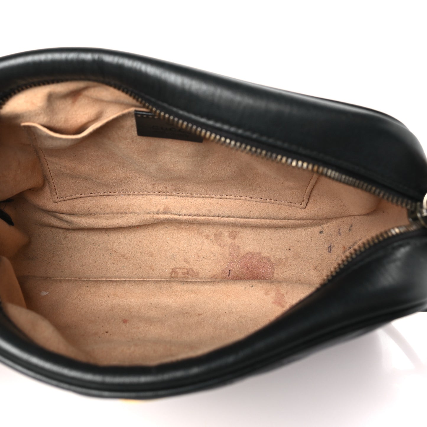 Calfskin Matelasse Small GG Marmont Chain Shoulder Bag Black