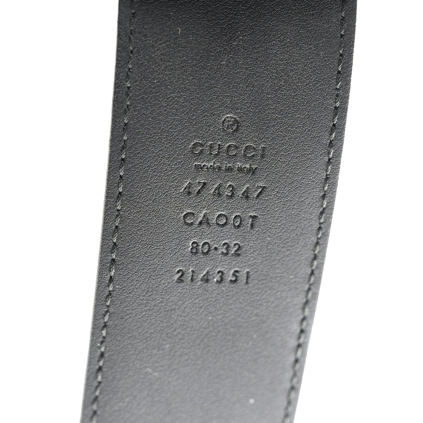 Dollar Calfskin Interlocking G Belt 80 32 Black