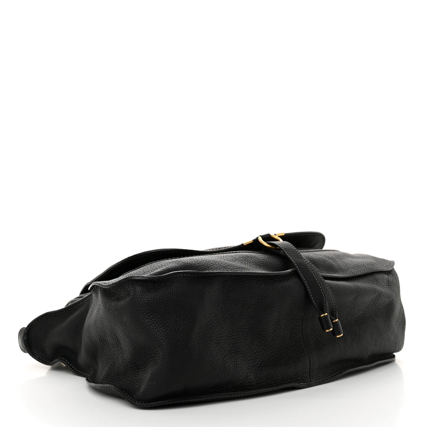 Calfskin Large Marcie Satchel Black
