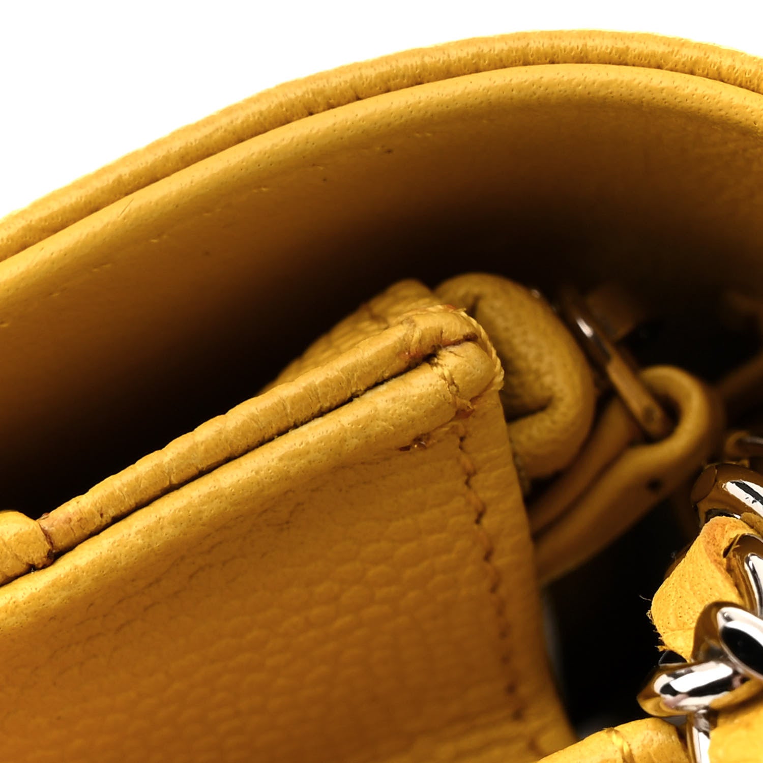 Chanel Caviar Sevruga Wallet on Chain WOC Yellow 15 of 15