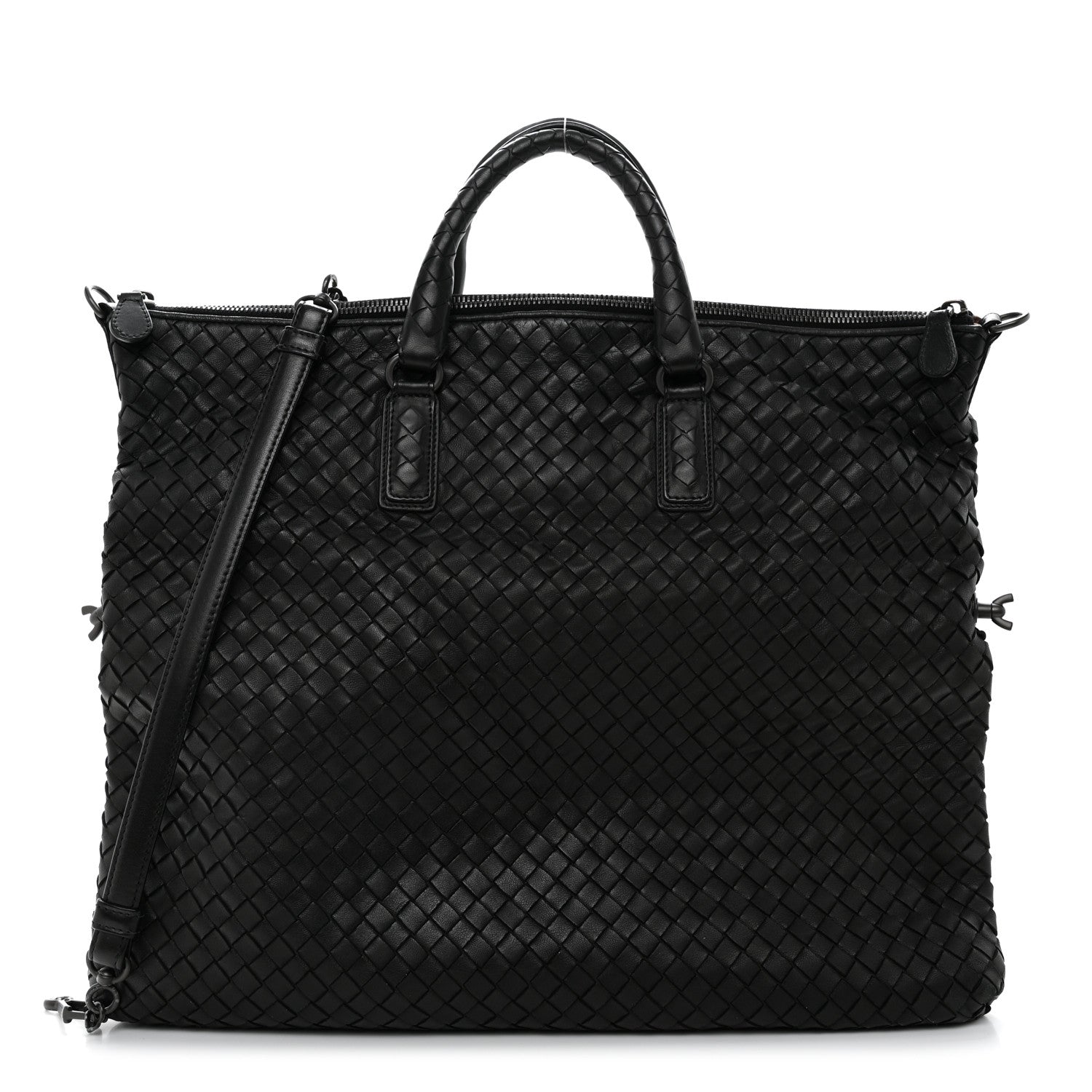 Bottega Veneta Nappa Intrecciato Maxi Convertible Tote Black 1 of 12