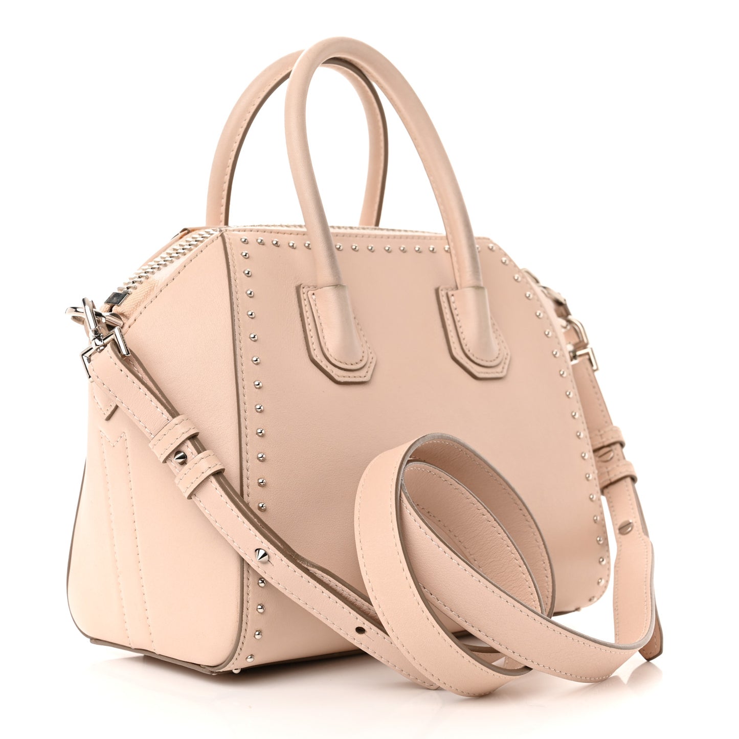Smooth Calfskin Mini Studded Antigona Pale Pink