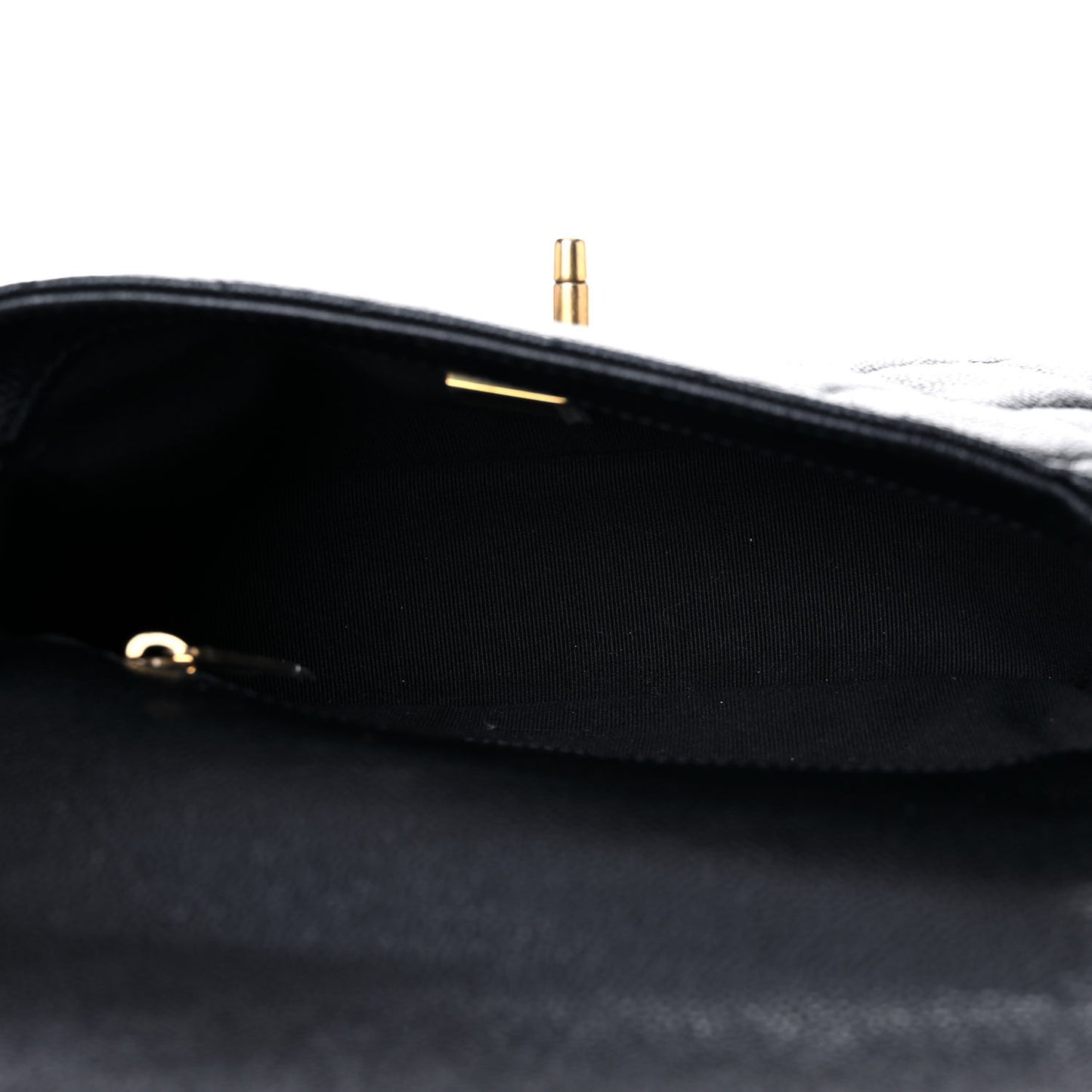 Iridescent Caviar Quilted Mini My Perfect Flap Dark Blue