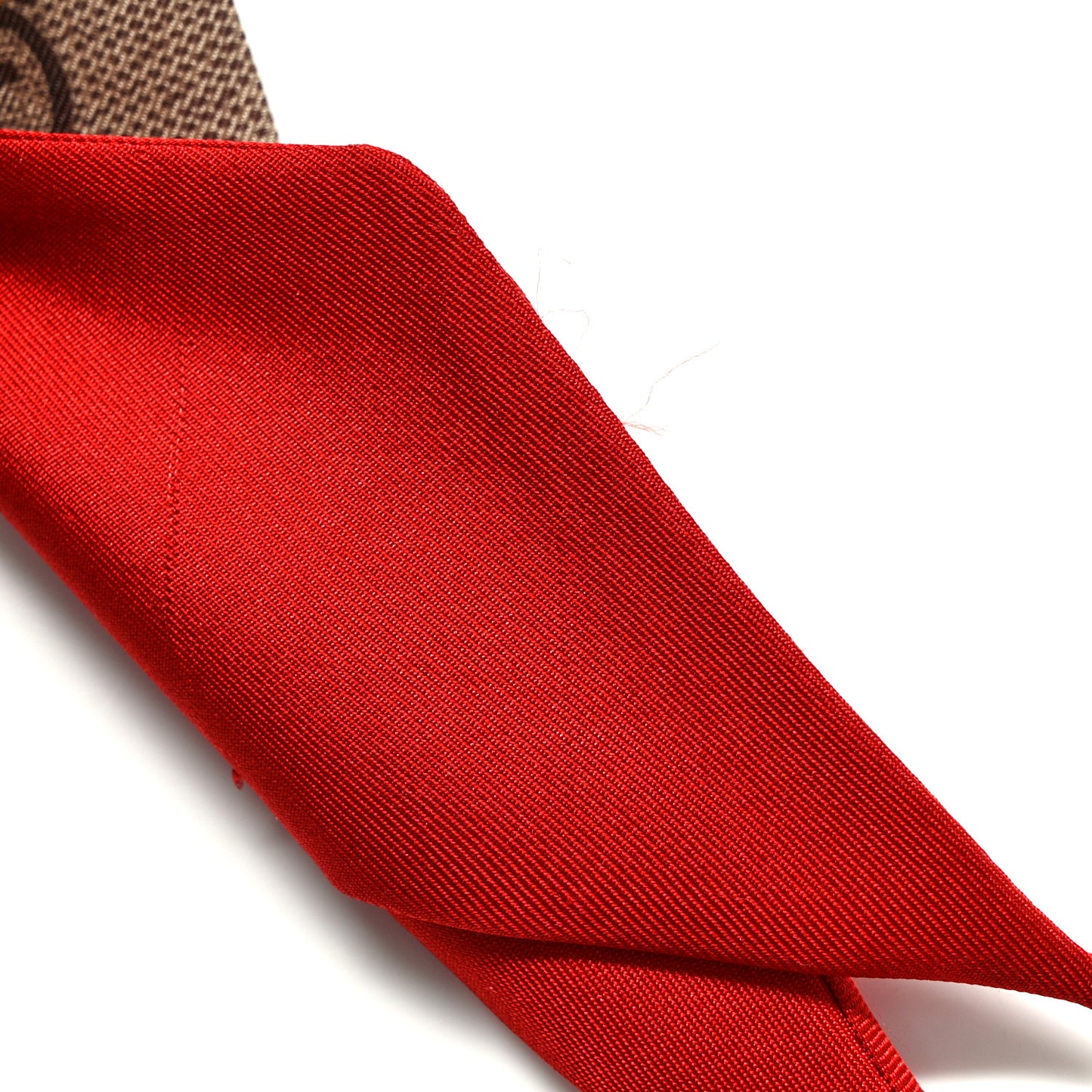 Silk Twill GG Monogram Gold Horsebity Neck Bow Scarf Flame