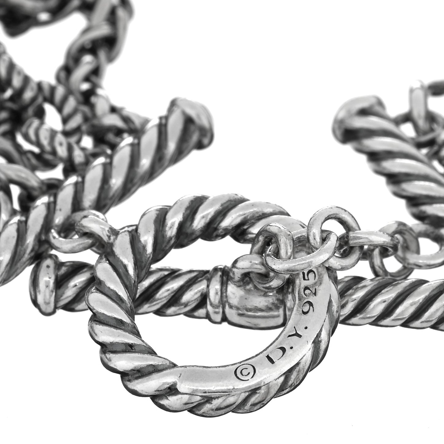 Sterling Silver Multi Chain Toggle Bracelet