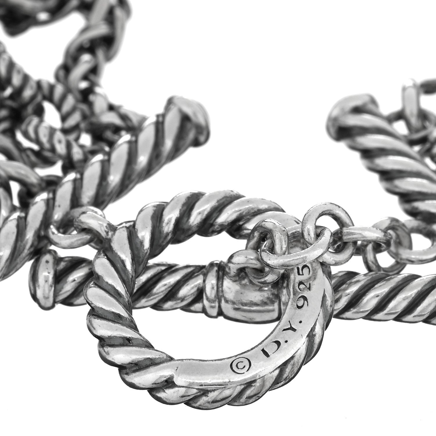 David Yurman Sterling Silver Multi Chain Toggle Bracelet 3 of 3