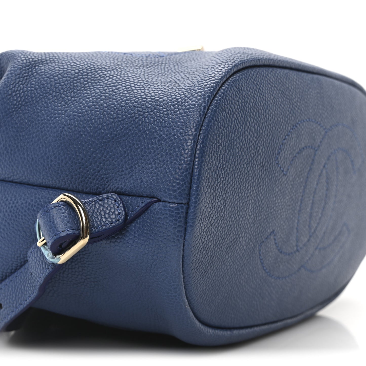 Caviar Quilted Backpack Blue
