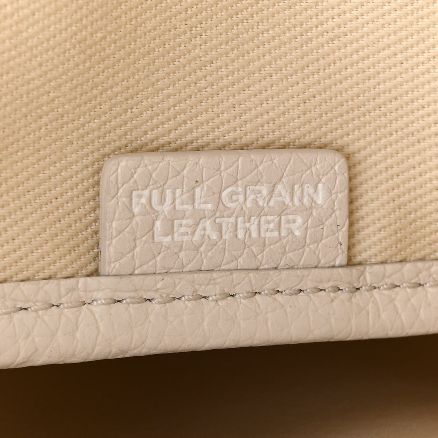 Grained Calfskin Medium The Tote Bag Cotton Silver
