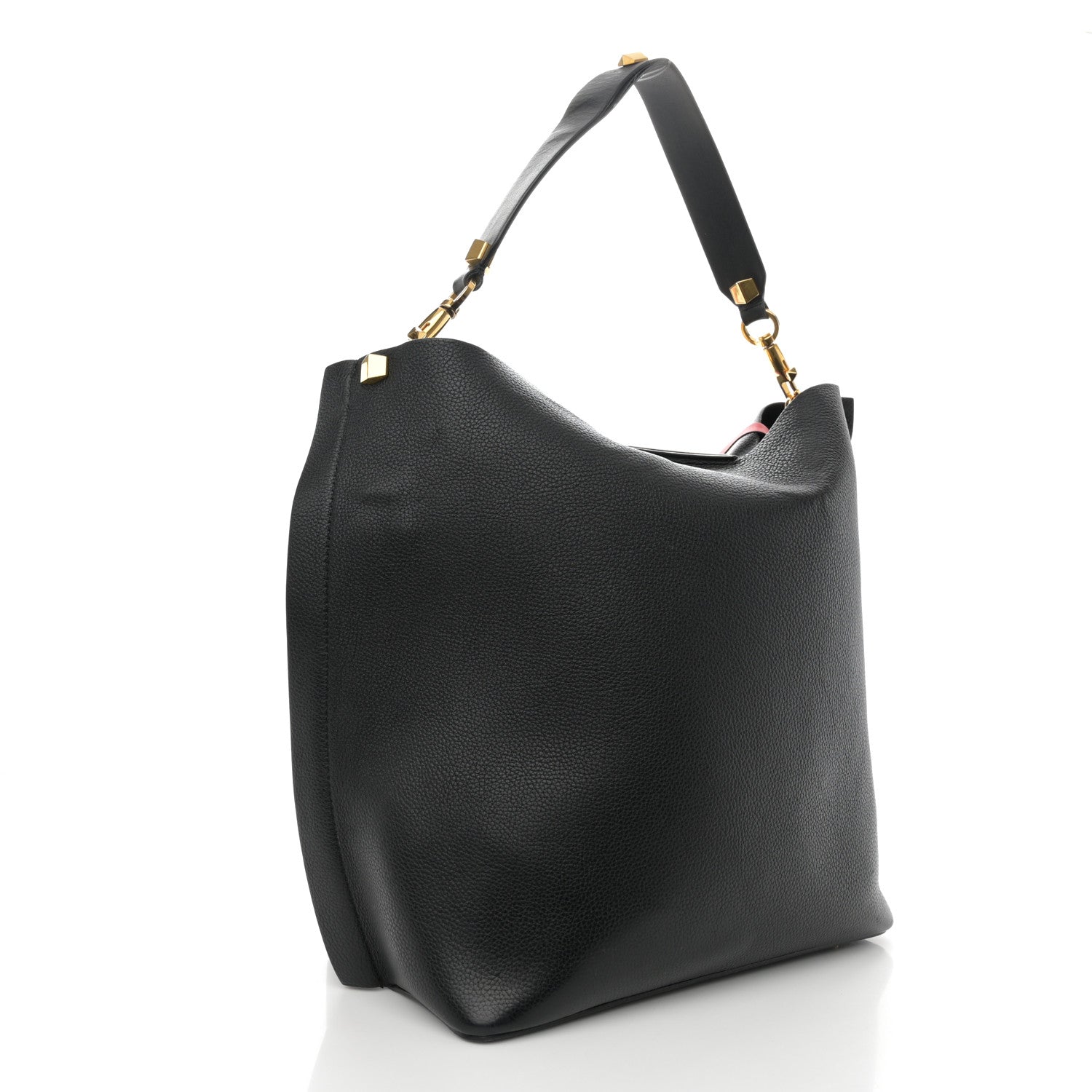 Valentino Garavani Grainy Calfskin Escape Hobo Bag Black 4 of 12