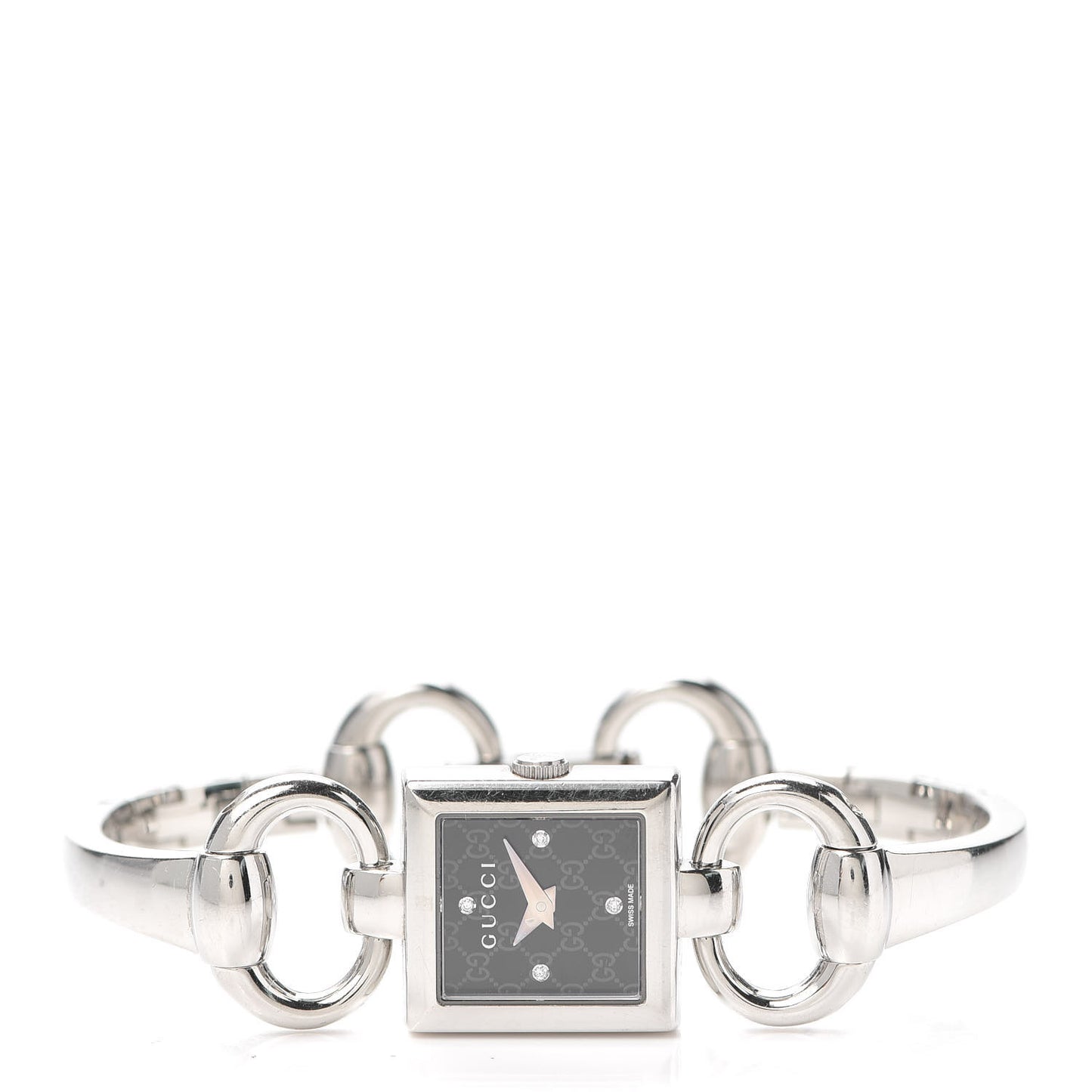 Stainless Steel Diamond 19mm Tornabuoni Quartz Watch Black