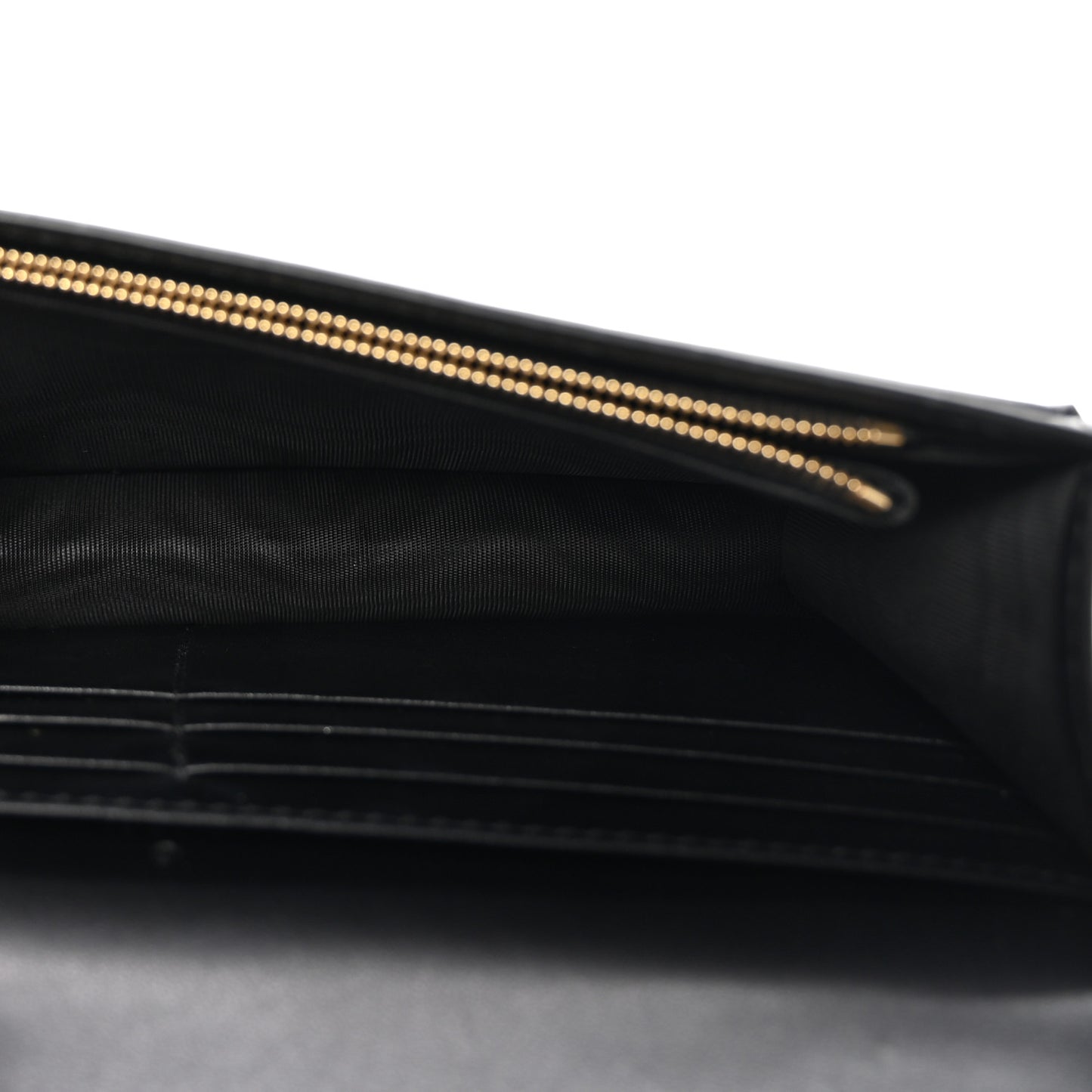 Calfskin GG Matelasse Chain Wallet Black