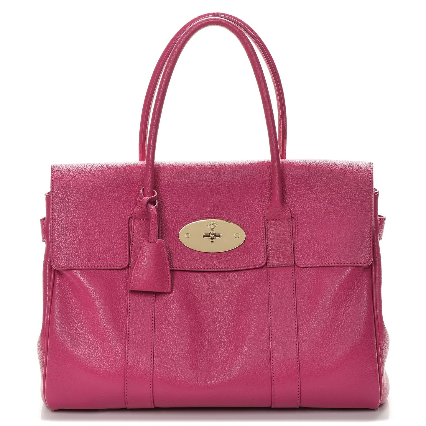 Spongy Pebbled Leather Bayswater Hot Fuchsia