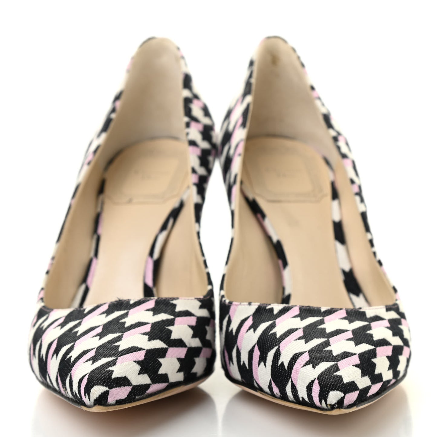 Canvas Herringbone Volt Pump 36.5 Black White
