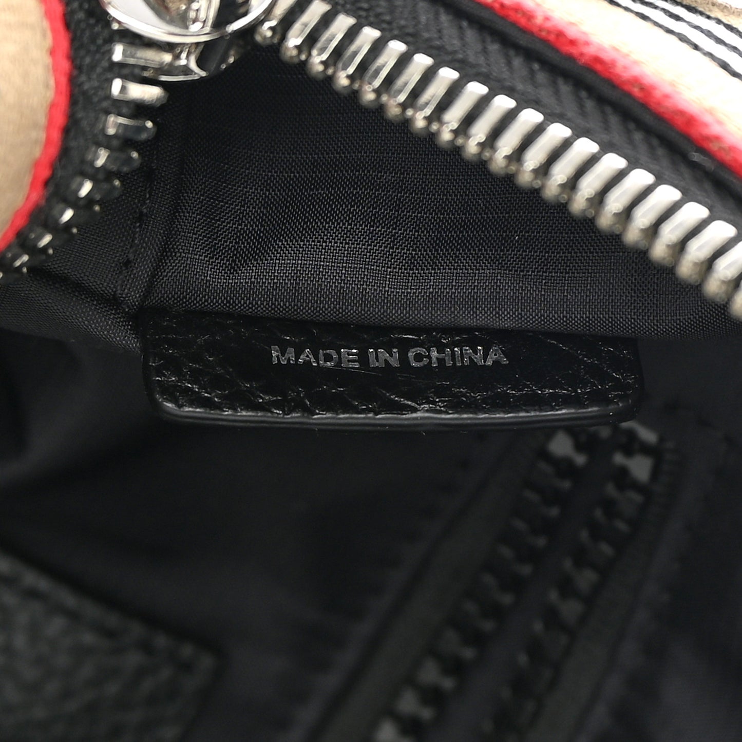 Econyl Logo Print Check Childrens Nico Backpack Black
