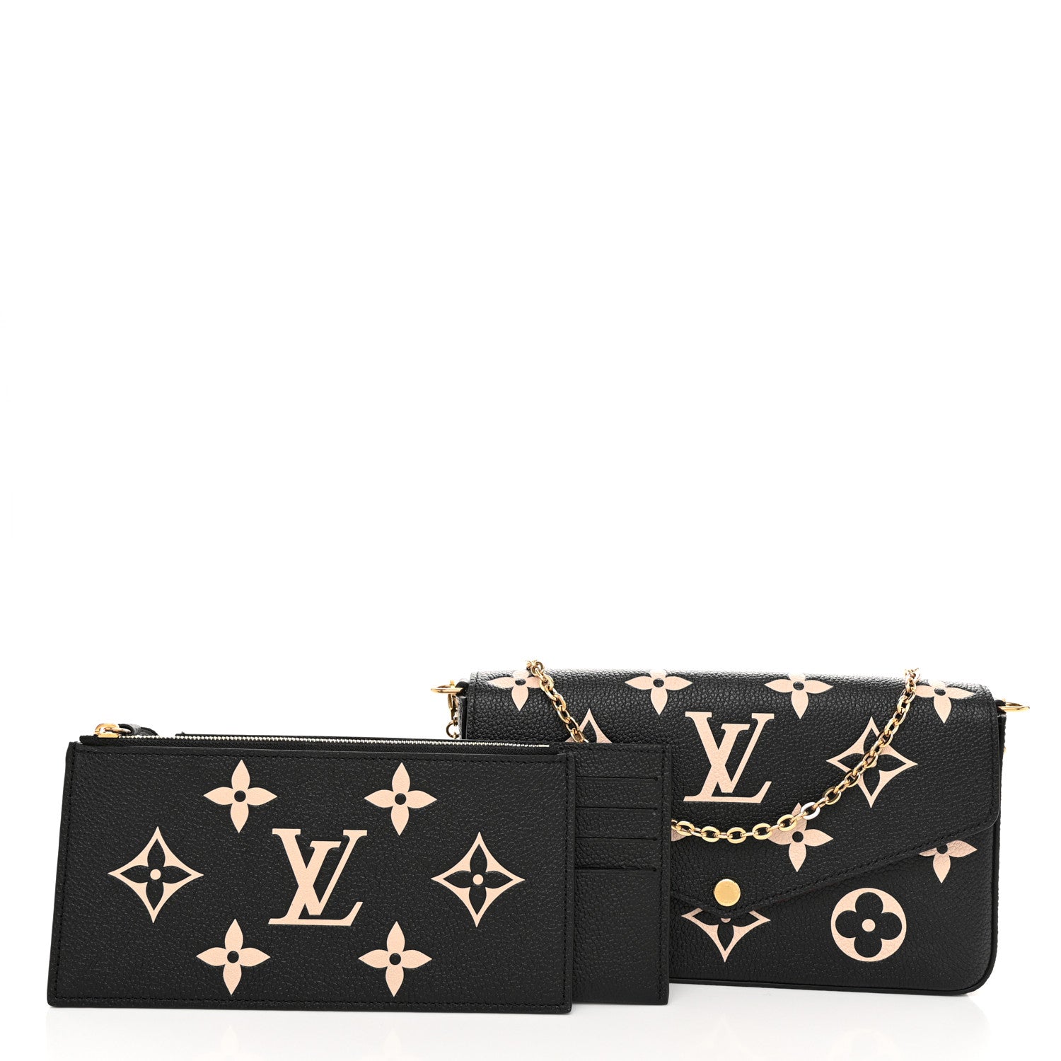 Louis Vuitton Empreinte Monogram Giant Felicie Pochette Black Beige 3 of 10