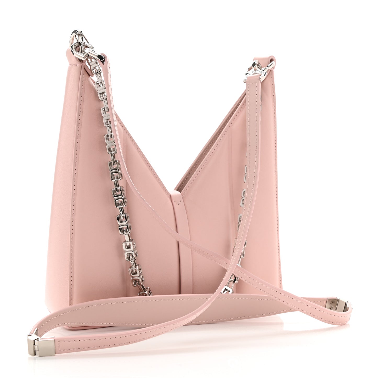 Lambskin Padded Mini Cut Out Shoulder Bag Blush Pink
