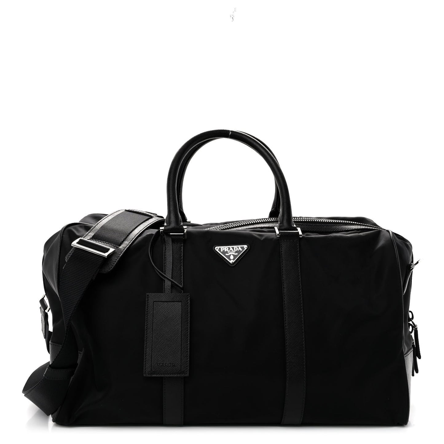 Re-Nylon Saffiano Duffle Bag Black