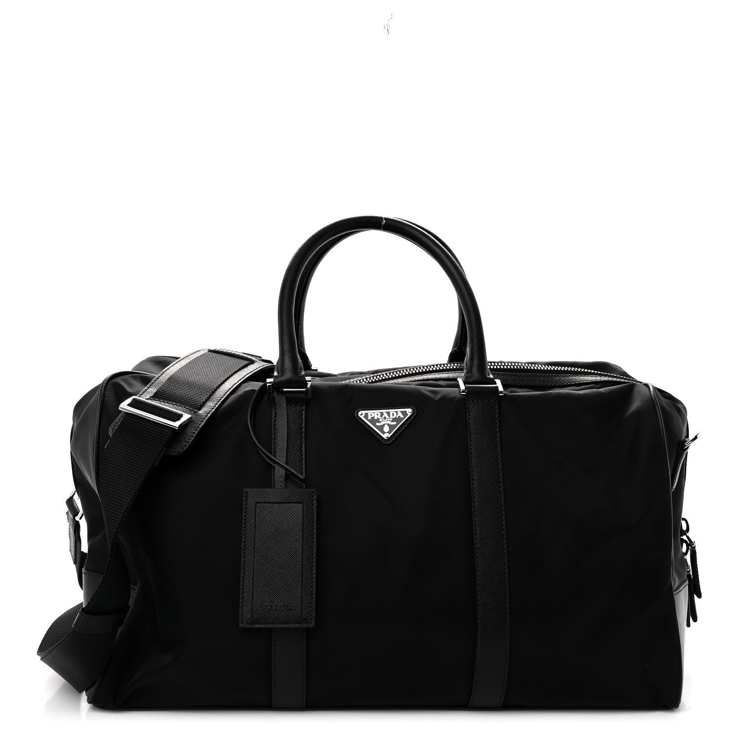 Prada Re-Nylon Saffiano Duffle Bag Black 1 of 9