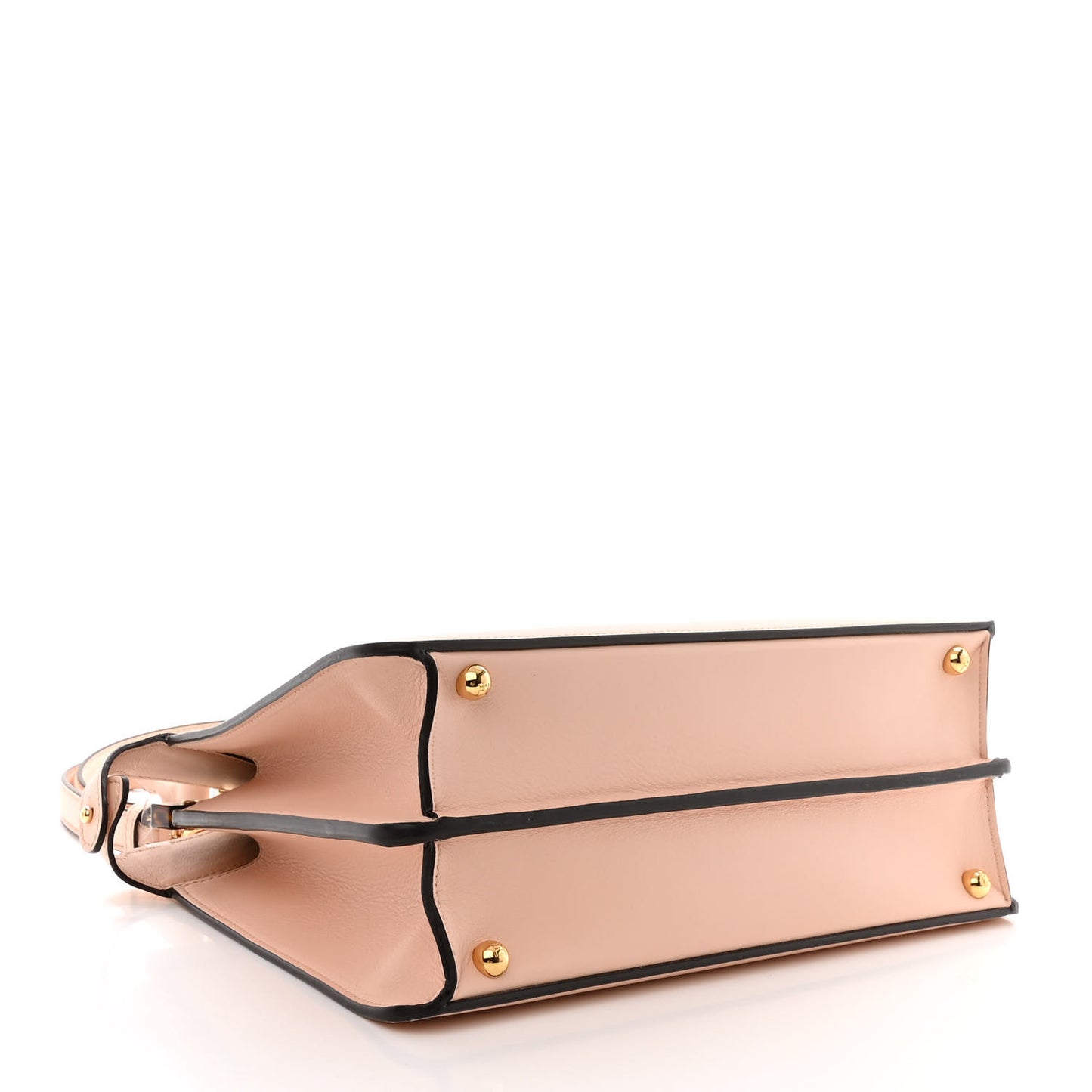 Vitello Seta Shiny Nappa Plexiglass Medium Peekaboo I SEE U Satchel Light Rose