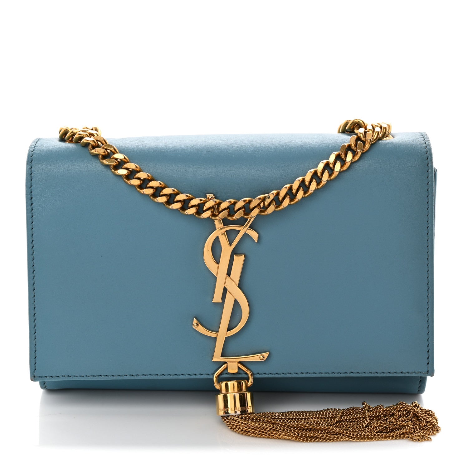 Saint Laurent Smooth Calfskin Small Classic Monogram Kate Tassel