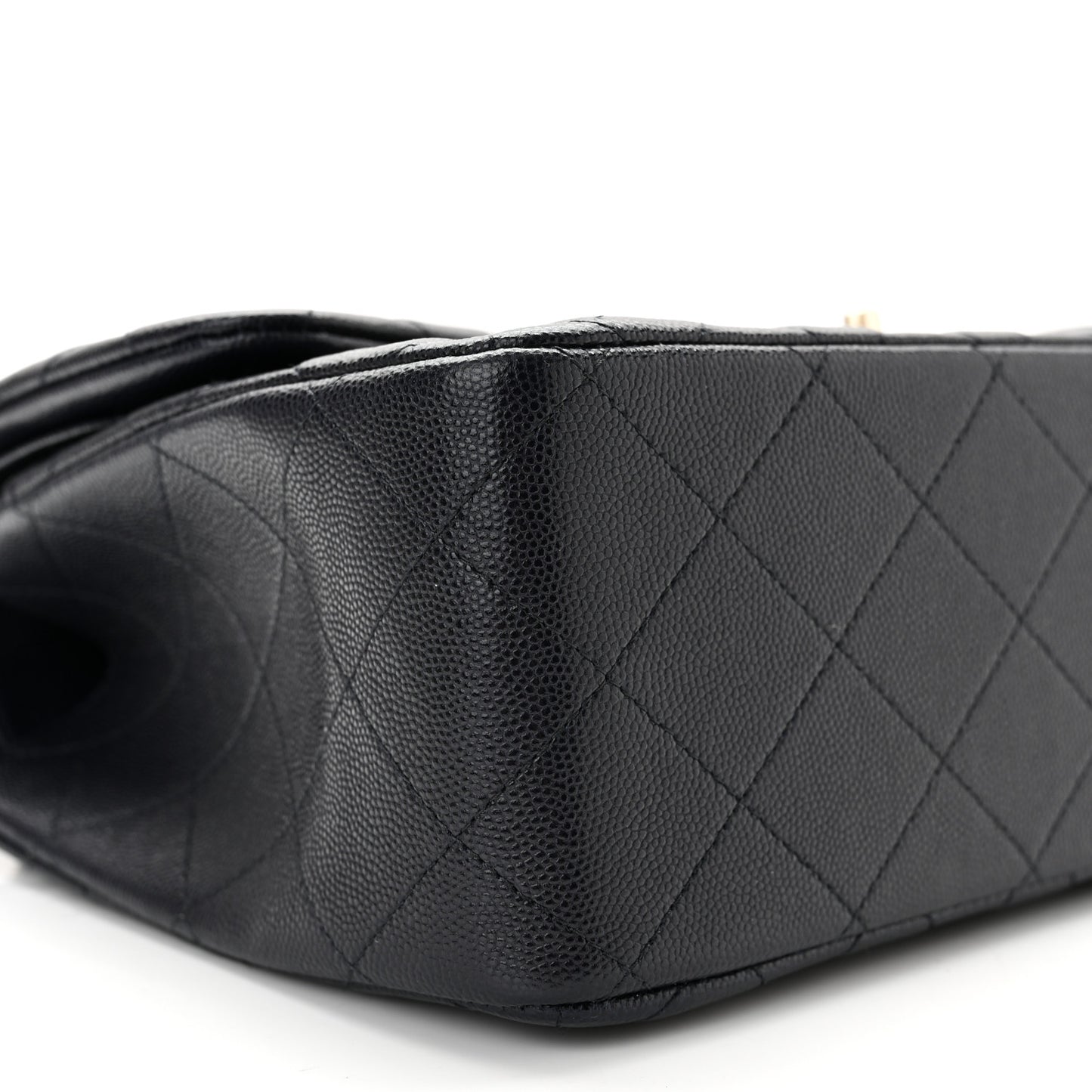 Caviar Quilted Jumbo Double Flap Navy