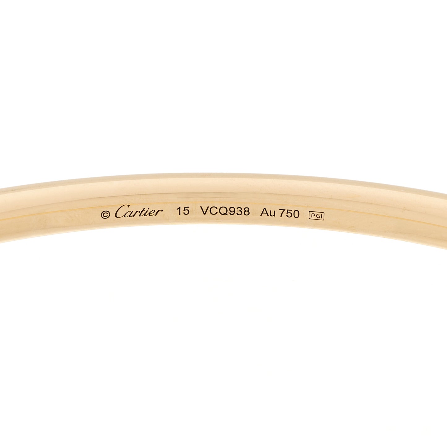 18K Yellow Gold Diamond Etincelle de Cartier Bangle Bracelet 15