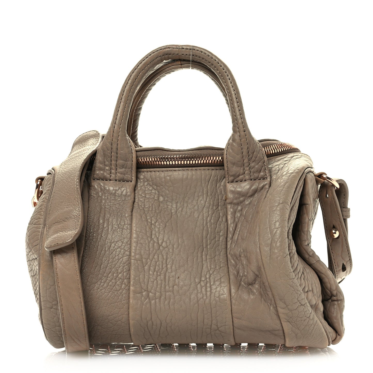 Pebbled Lambskin Rockie Latte Rose Gold Hardware