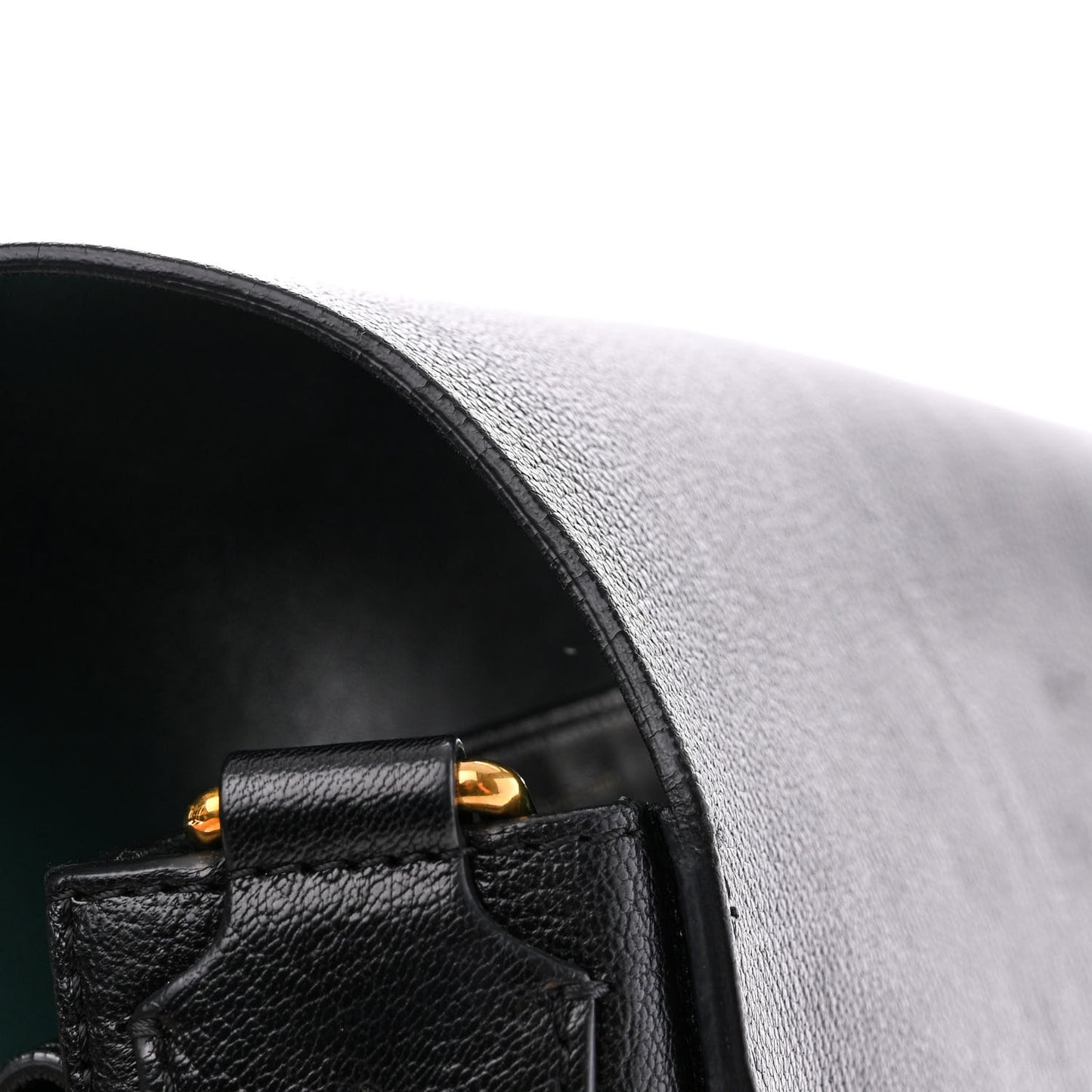 Calfskin Square Satchel Black