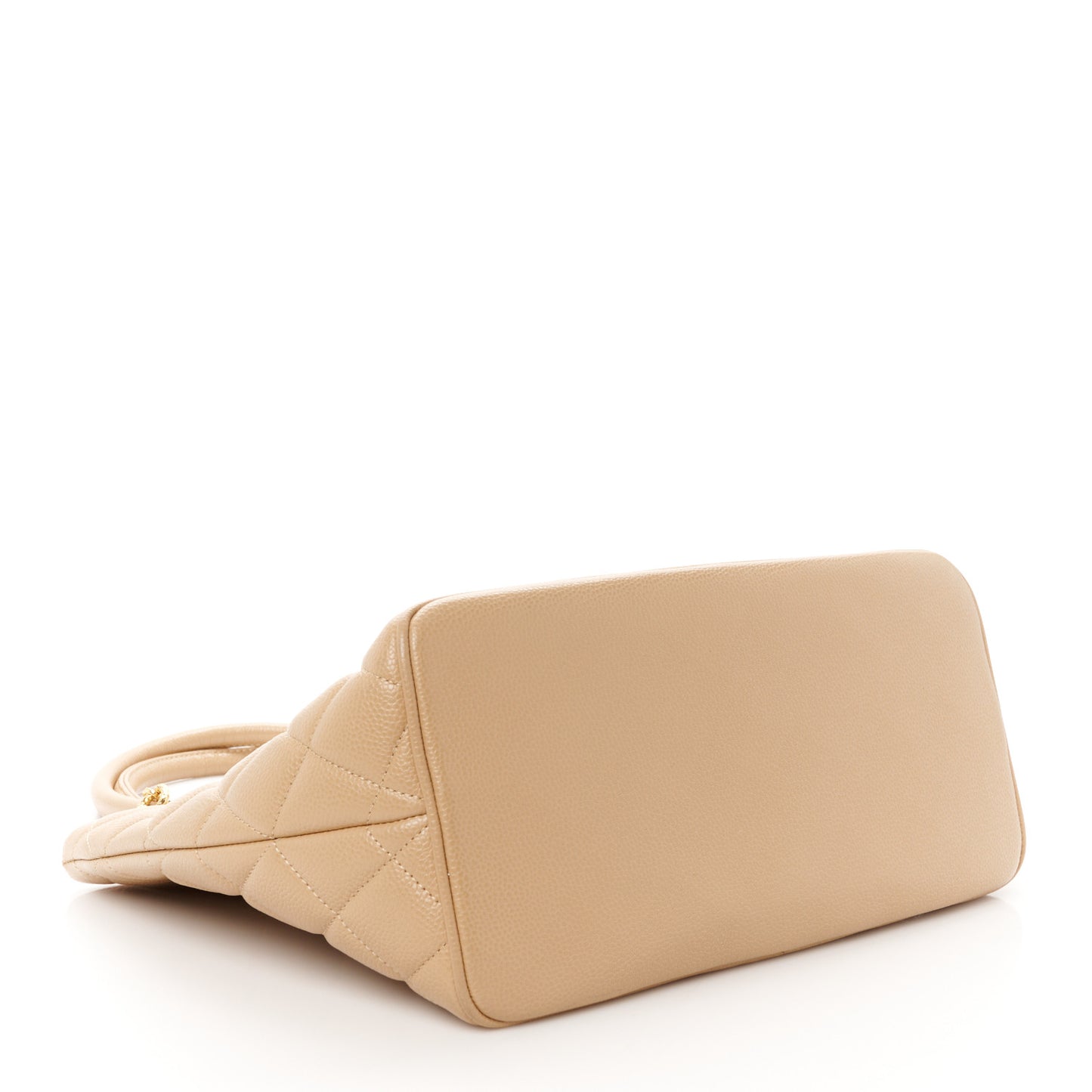 Caviar Quilted Medallion Tote Beige