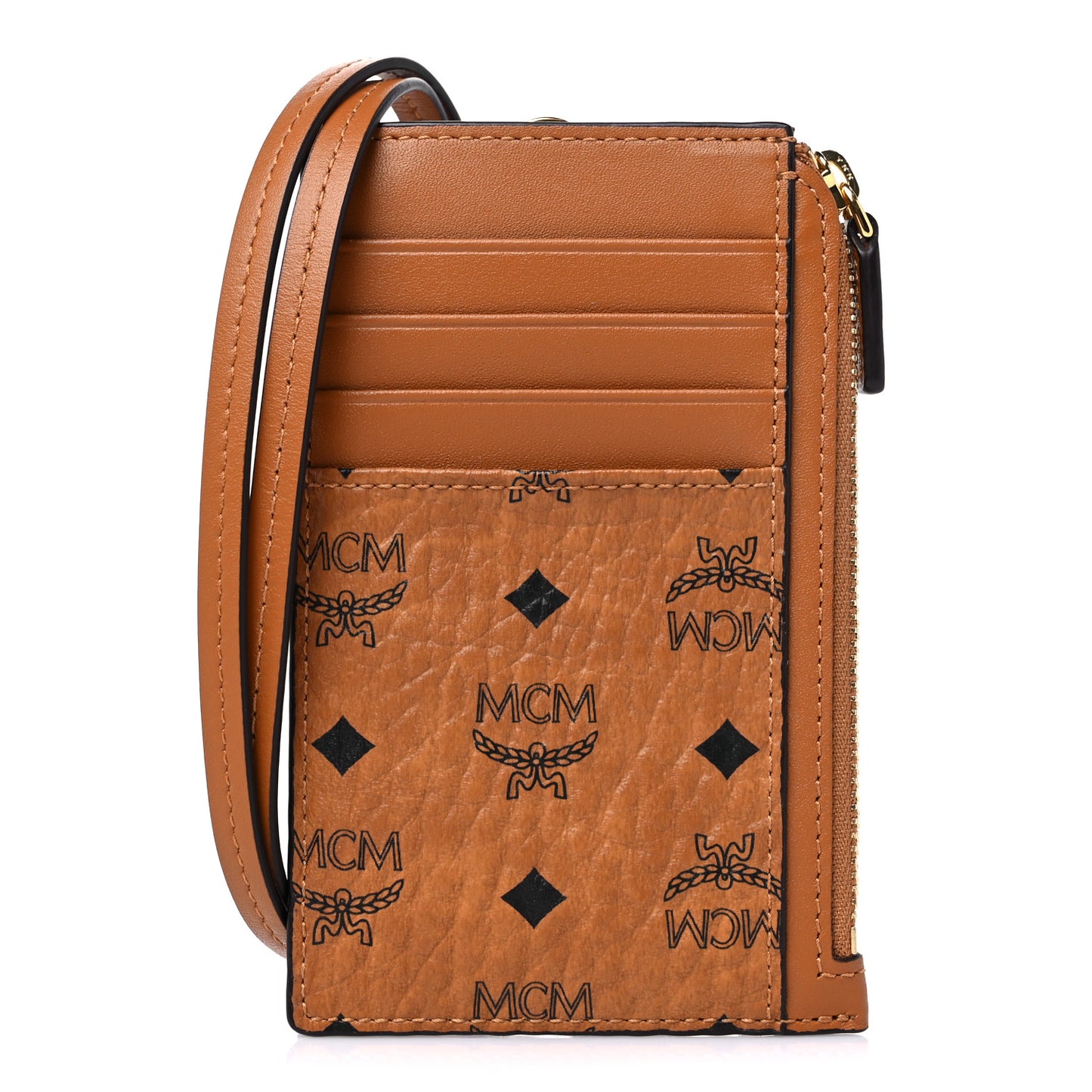 Visetos Lanyard Card Holder Cognac