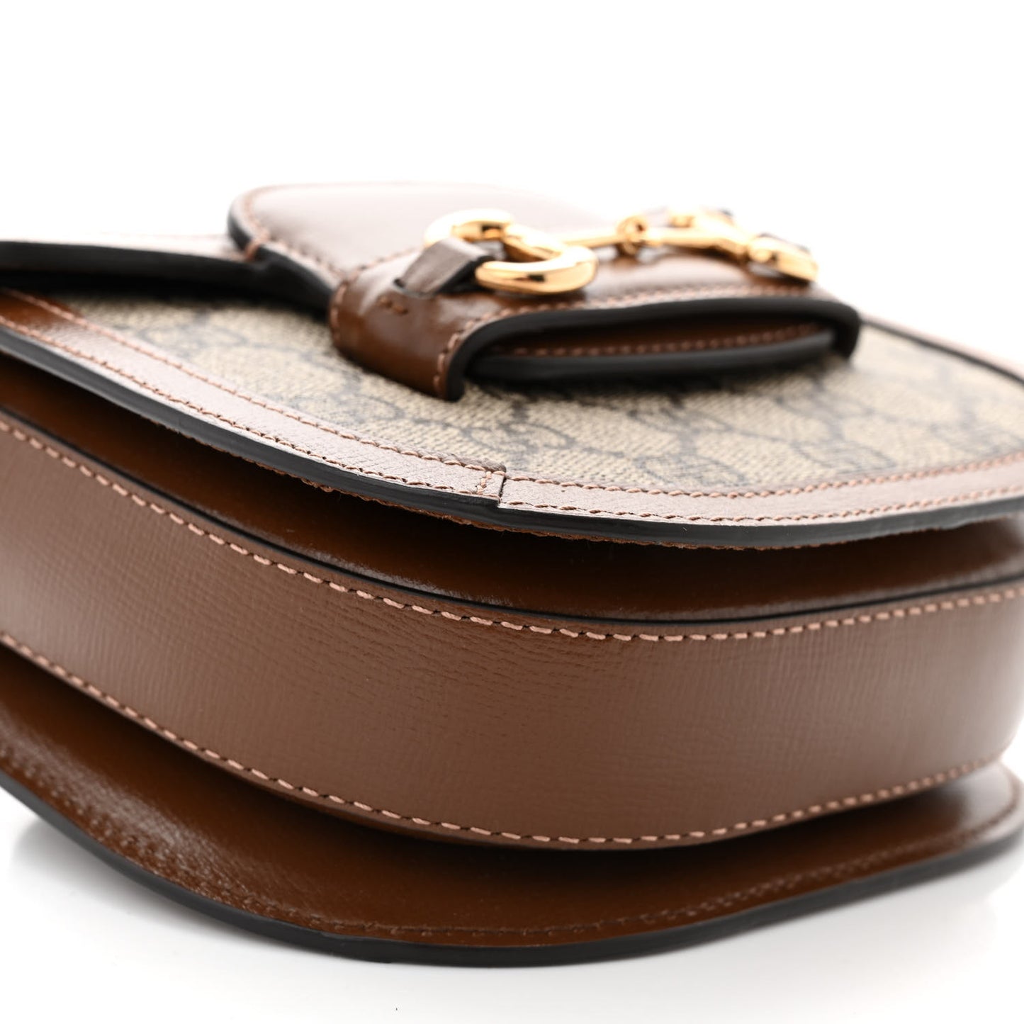 GG Supreme Monogram Horsebit 1955 Belt Bag Beige Brown Sugar