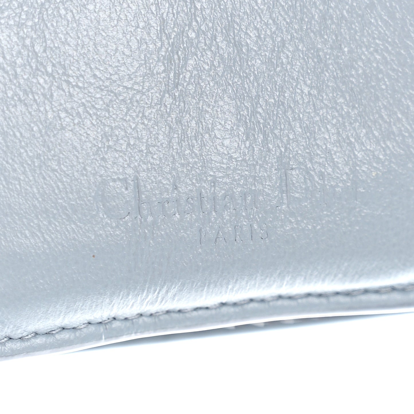 Patent Cannage Lady Dior Lotus Wallet Light Blue