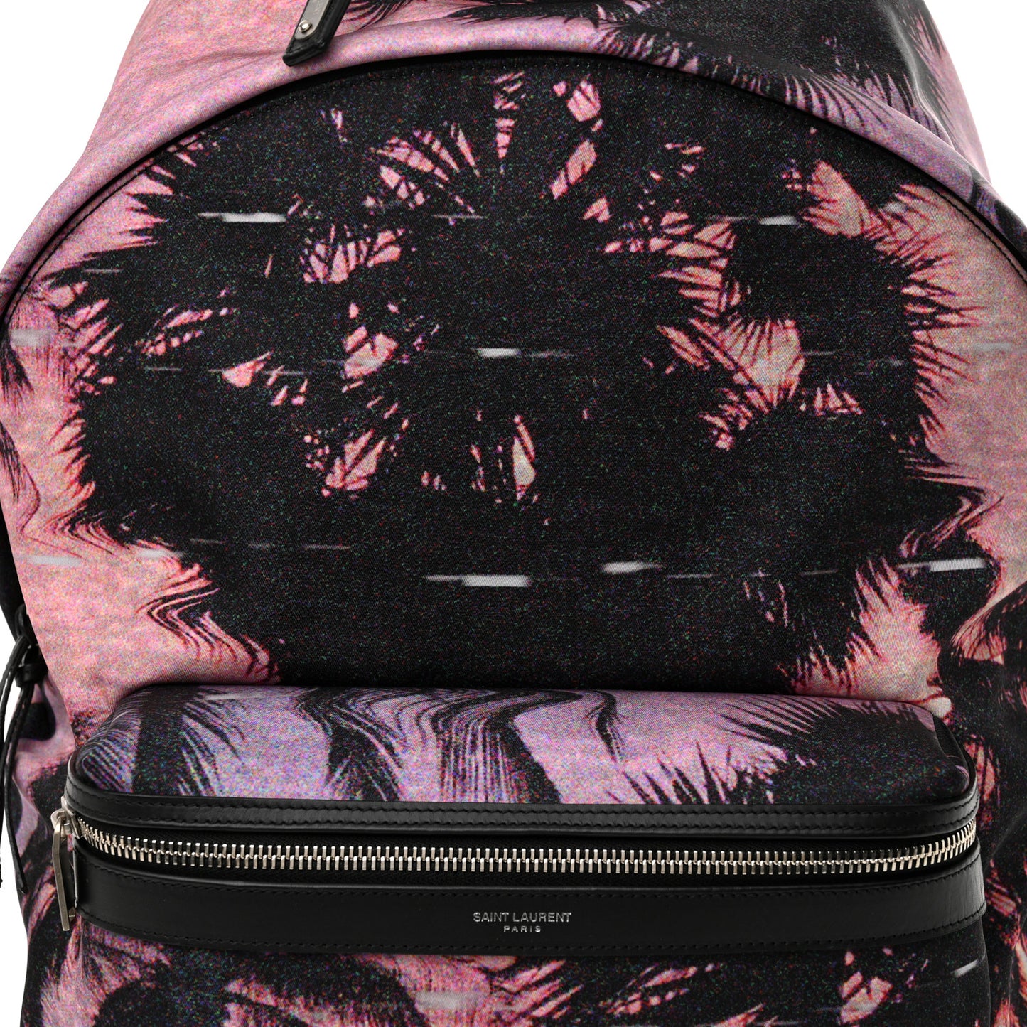 Canvas Palm Tree Sunset City Backpack Violet Black