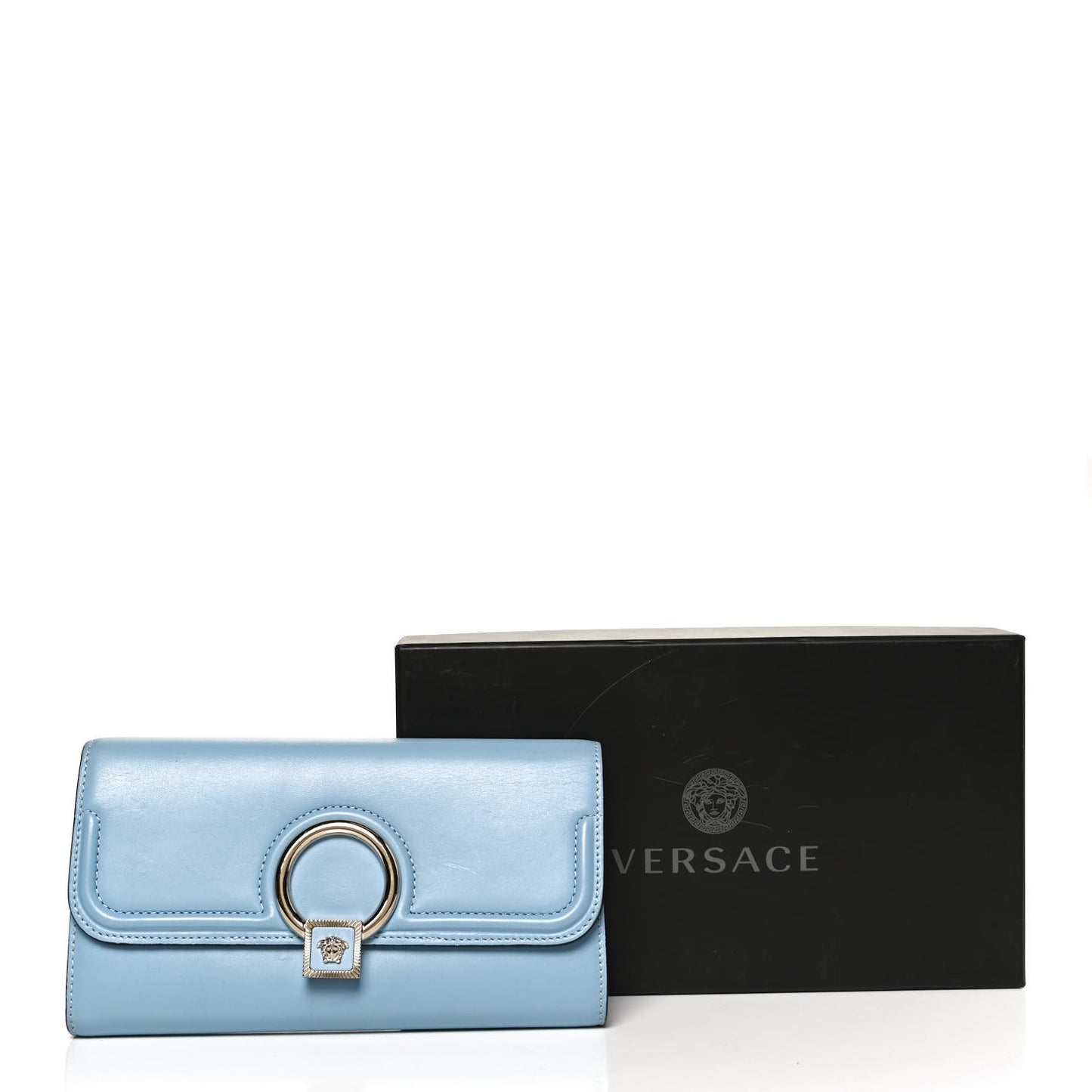 Calfskin Small DV One Wallet Blue