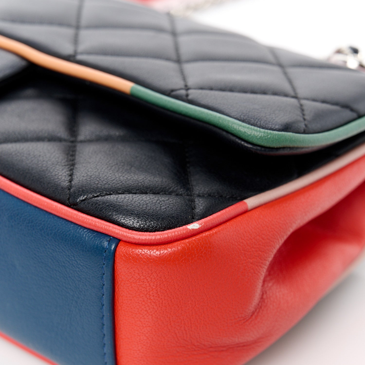 Chanel Lambskin Plexiglass Quilted Small Cuba Color Flap Black Multicolor 12 of 12