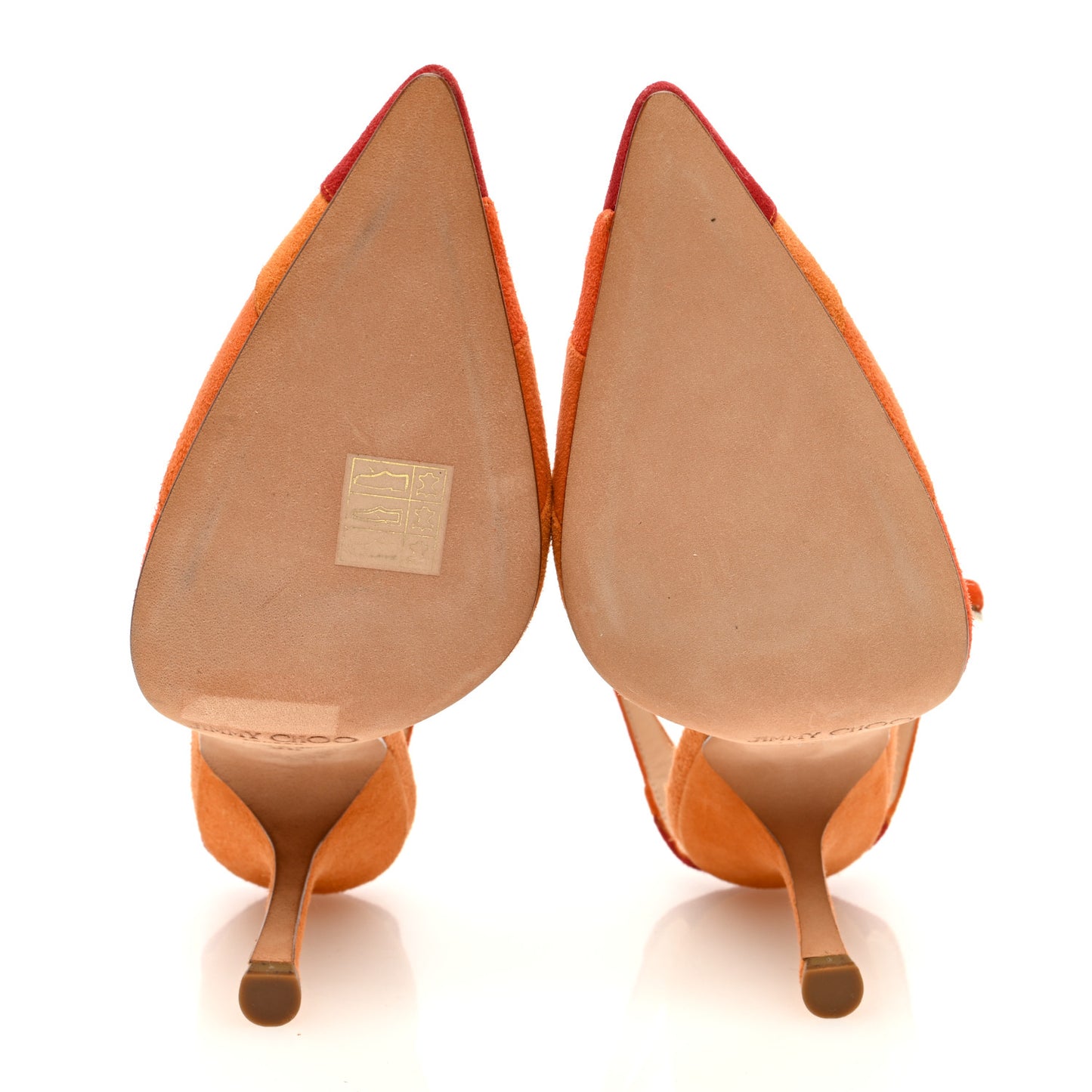 Suede Pointy Toe Romy 60 Pumps 36 Orange