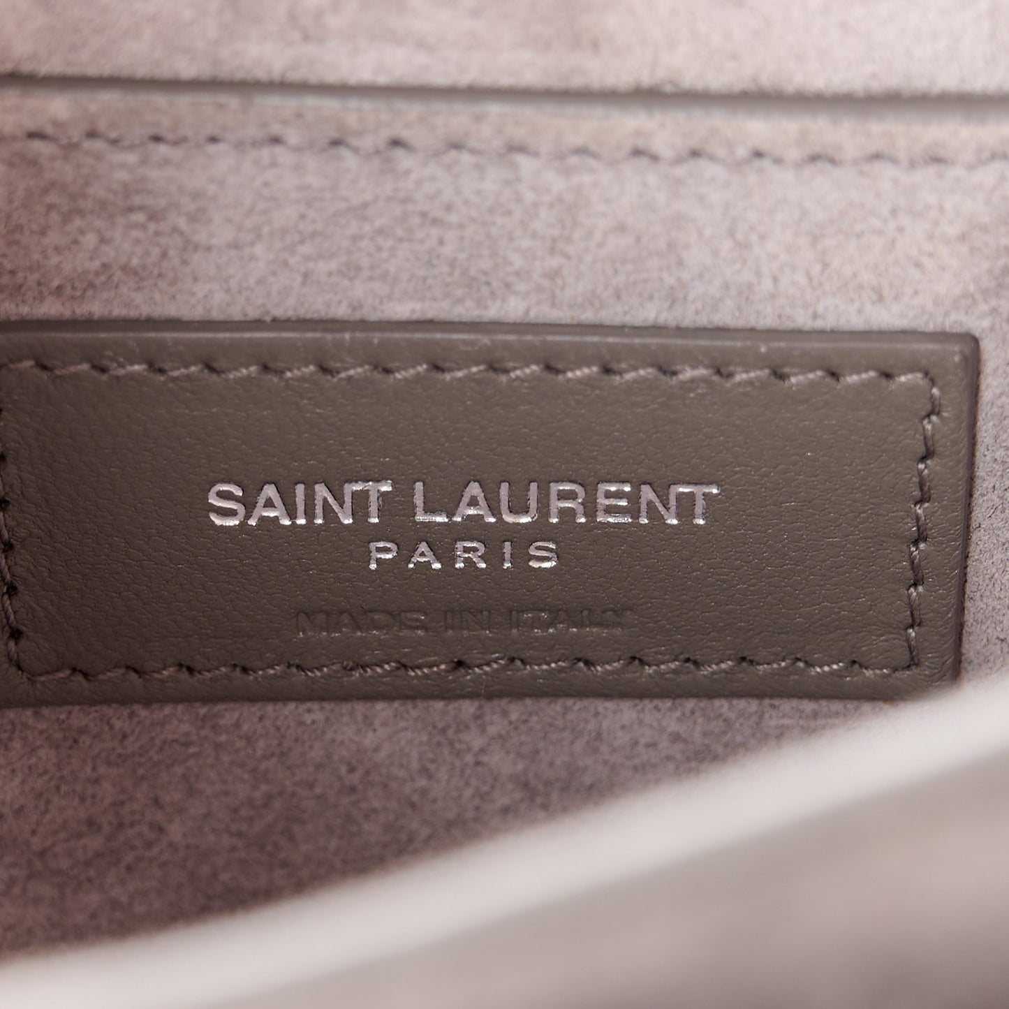 Calfskin Crocodile Embossed Medium Monogram Sunset Fog