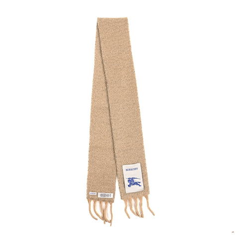 Wool Mohair Fringe Scarf Beige