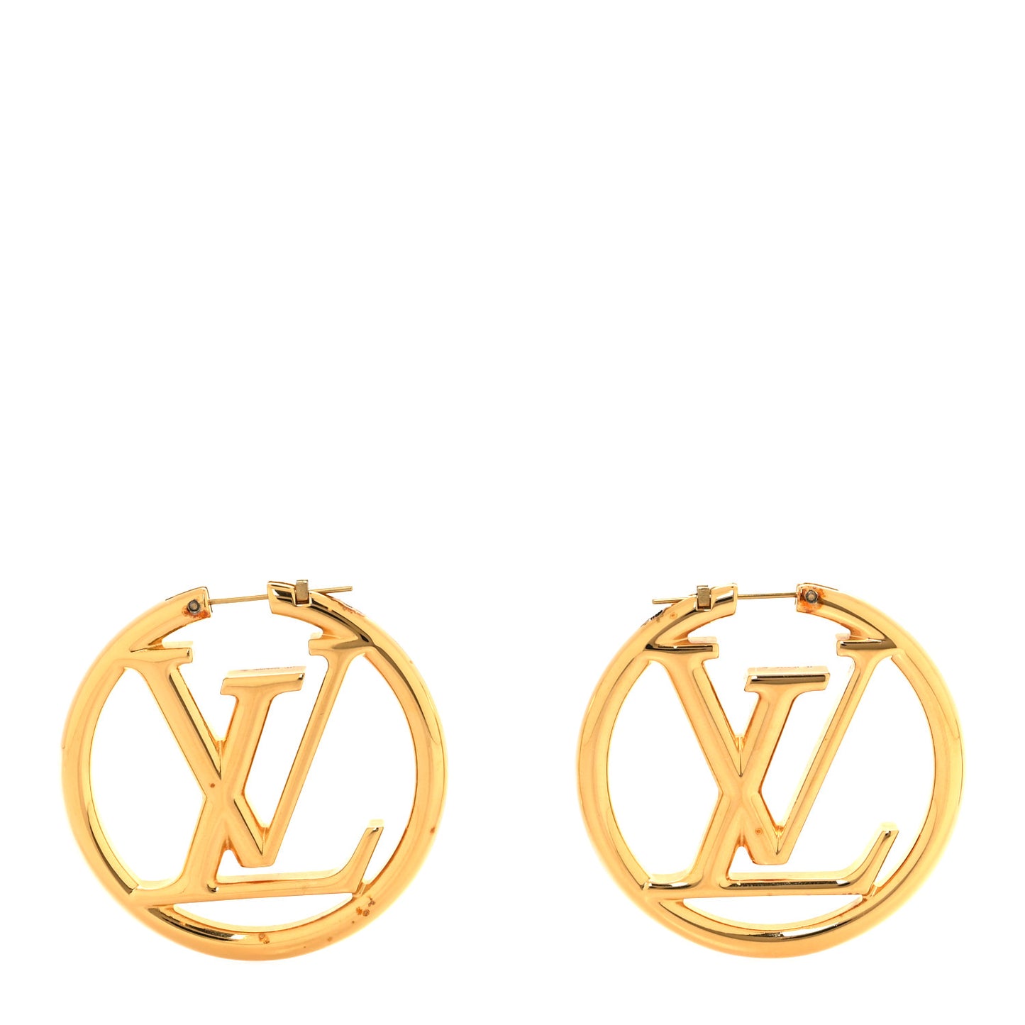 Metal Louise Hoop Earrings Gold